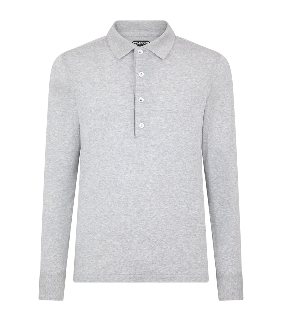 Cotton-Cashmere-Silk Polo Shirt