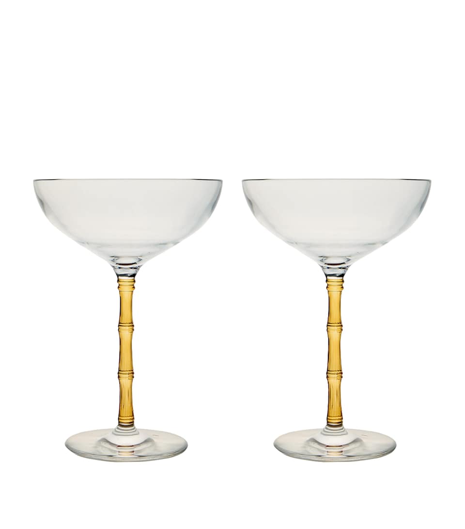 Set of 2 Bamboo Coupe Glasses