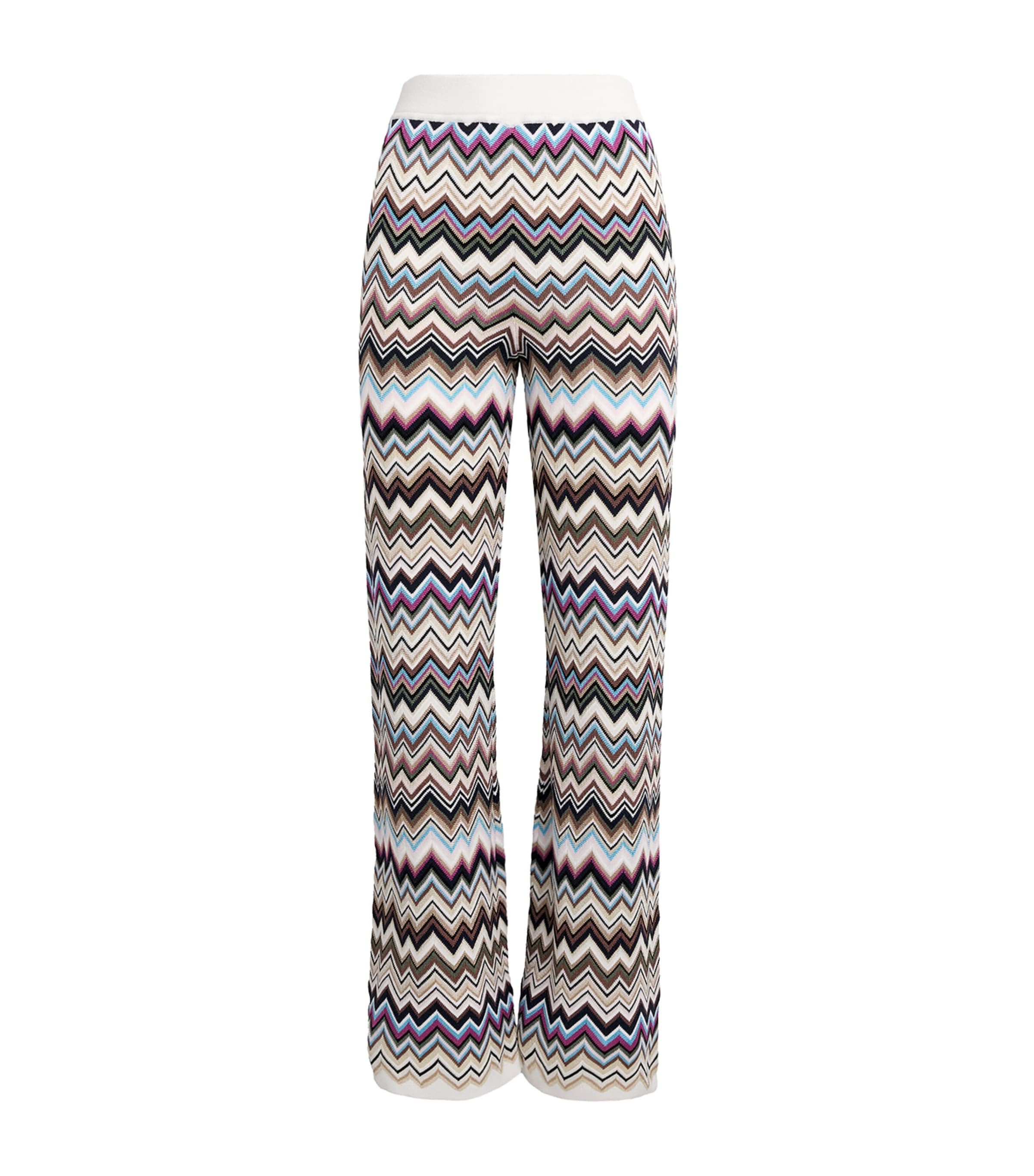 Missoni Womens Chevron Knit Trousers Smsplmtcl Bl,fsa,ntl