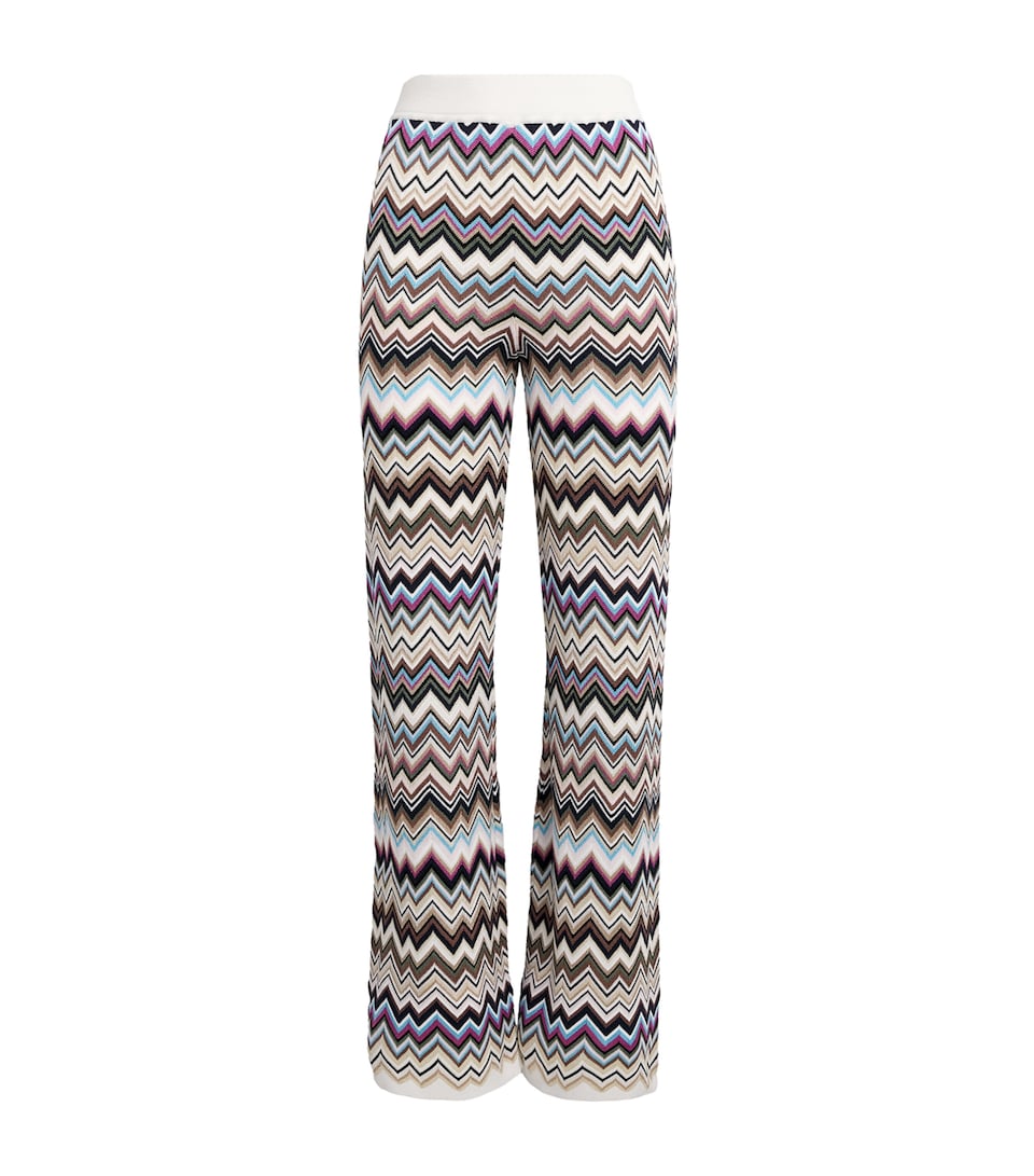 Missoni Womens Chevron Knit Trousers Smsplmtcl Bl,fsa,ntl