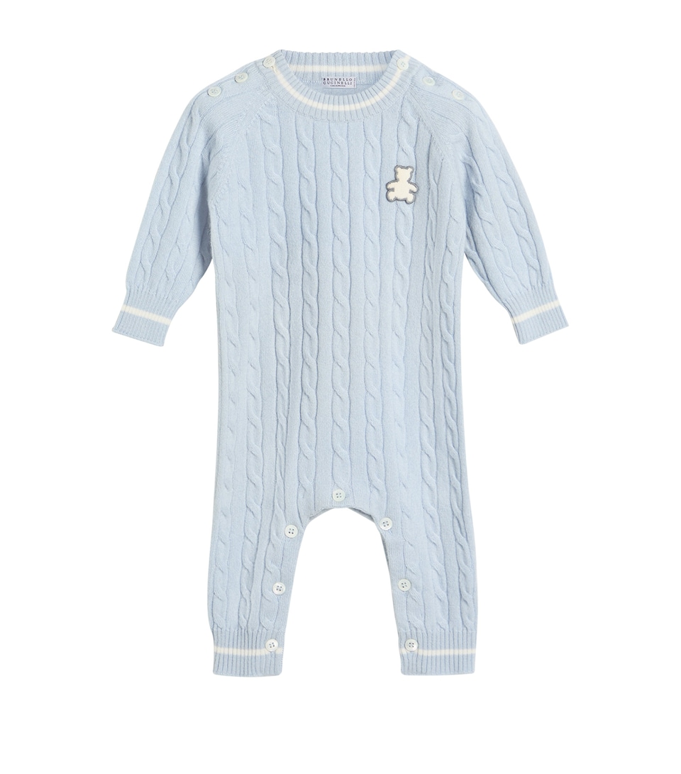 Cashmere Cable-Knit Bernie Playsuit (6-24 Months)