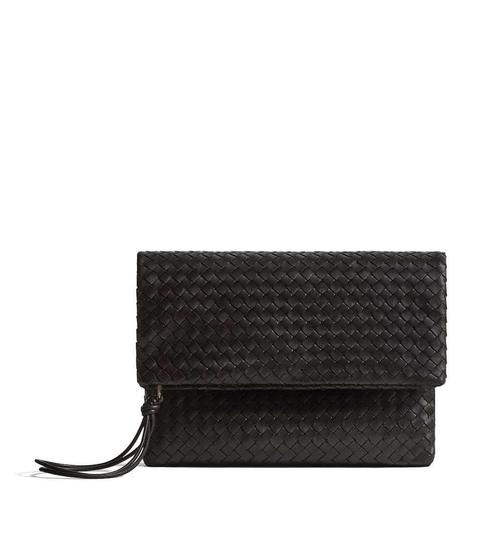 Bottega Veneta Leather Giornale Pouch