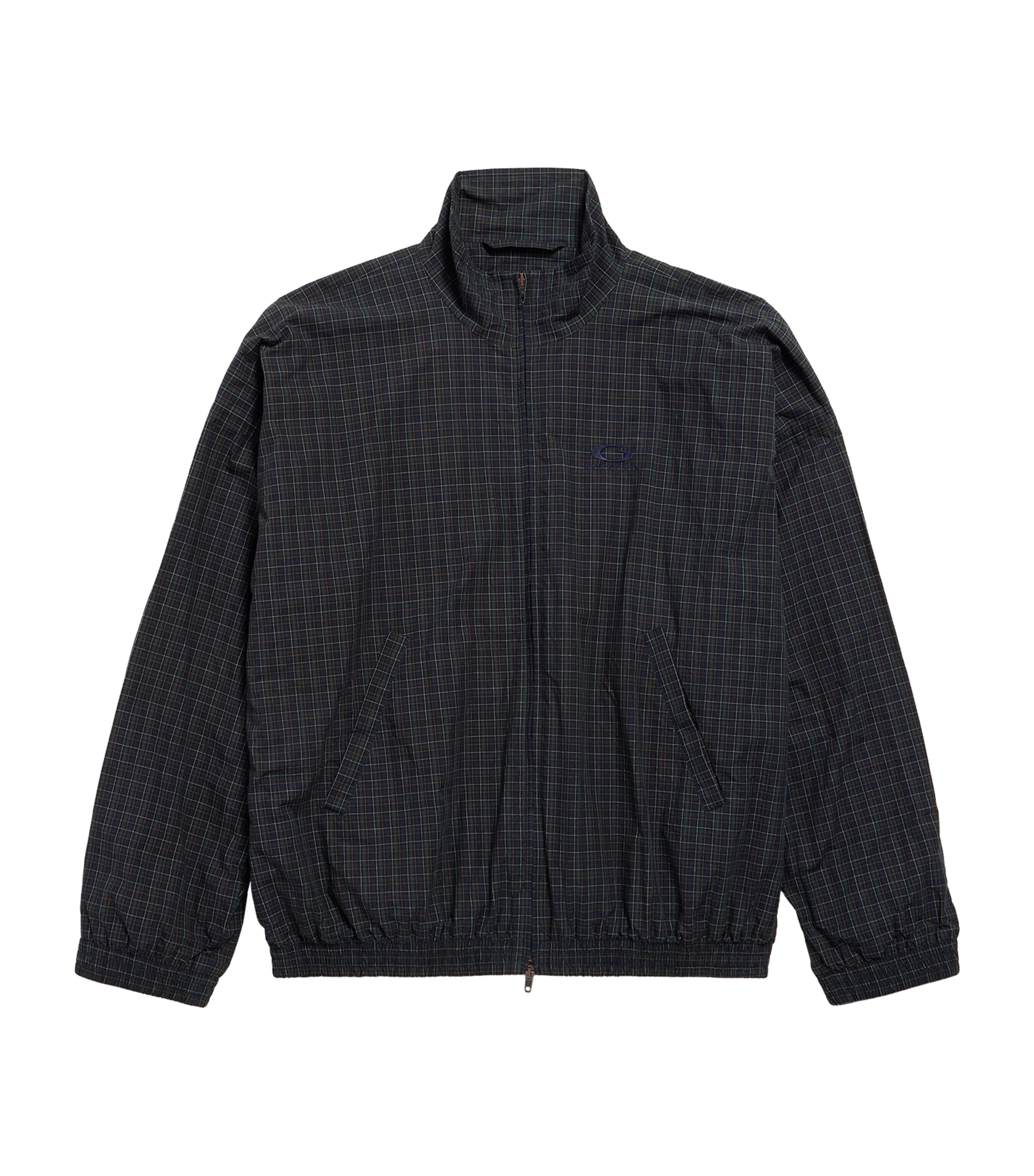 Balenciaga Mens Cotton Tartan Track Jacket