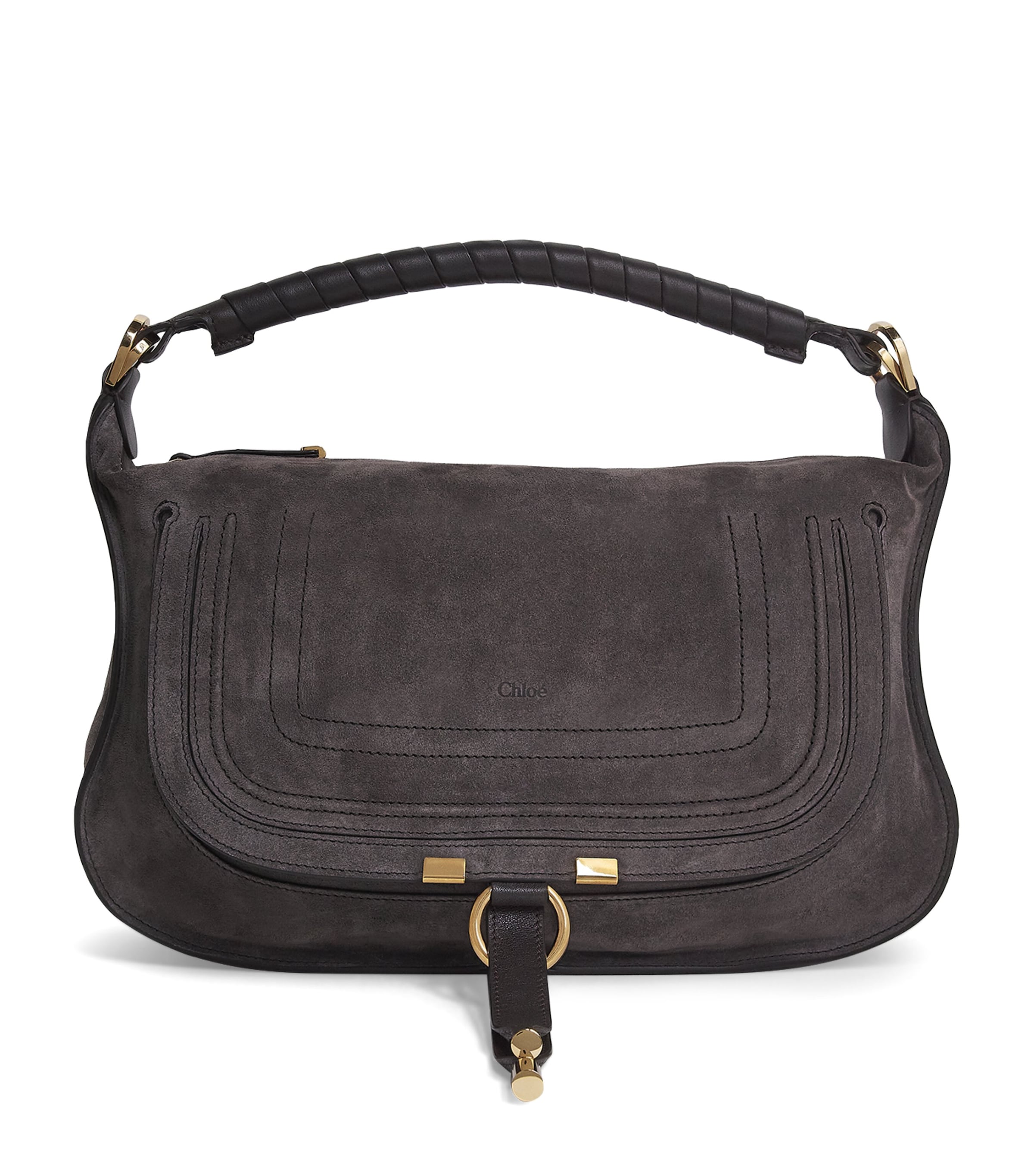 Small Suede Marcie Shoulder Bag