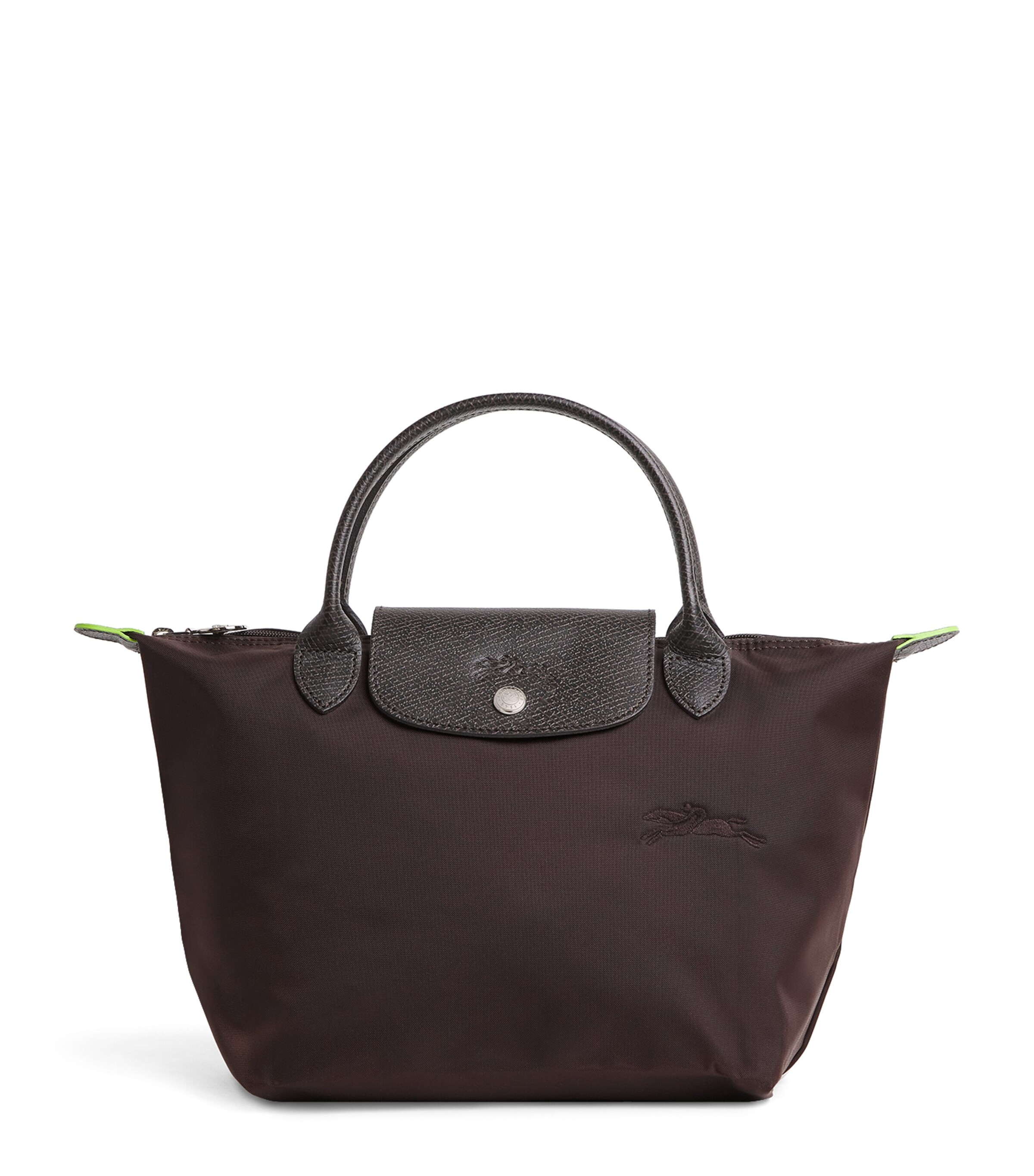 Small Le Pliage Green Top-Handle Bag