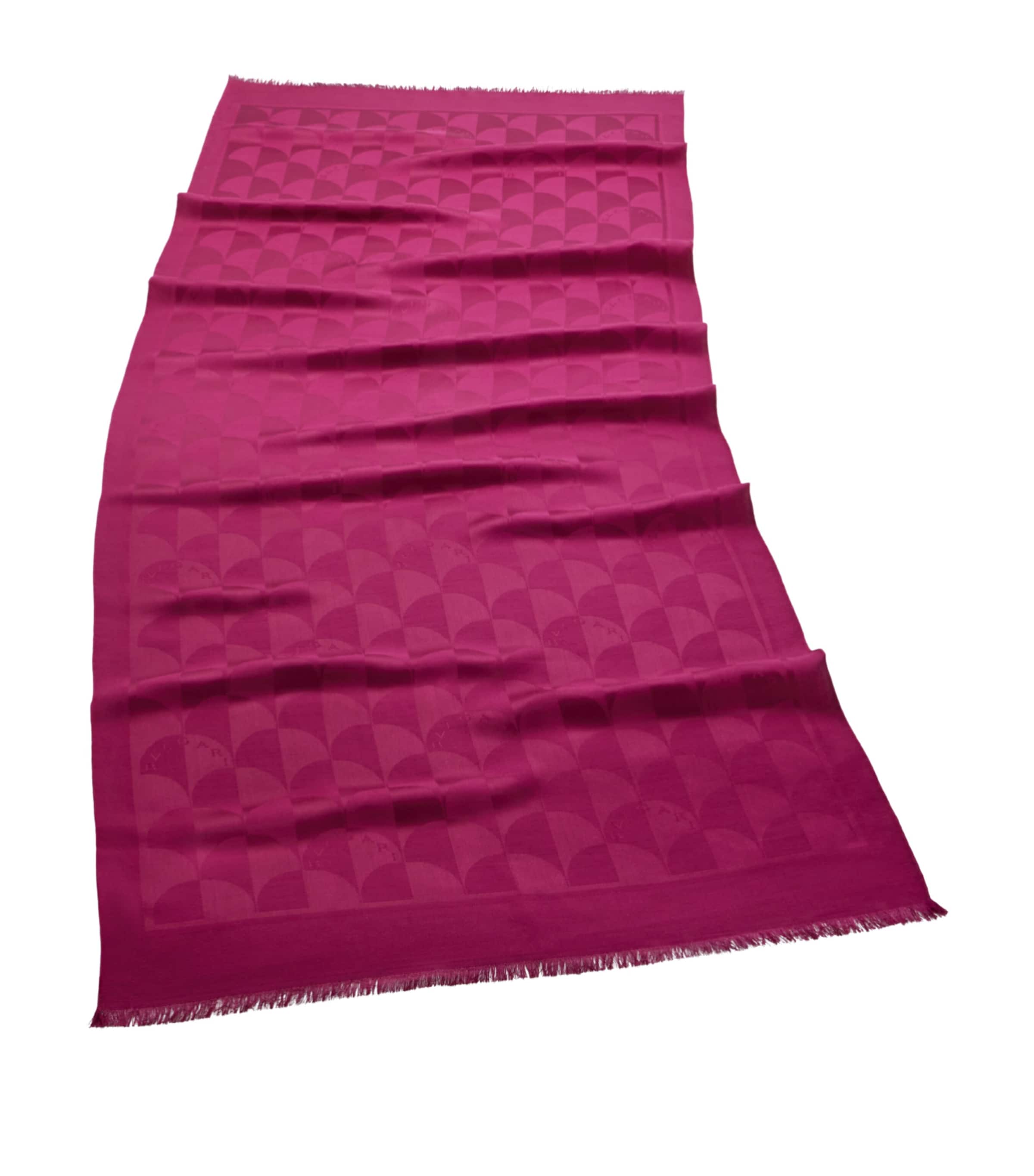 Bvlgari Silk-Wool Maxi Calla Scarf Fuchsia
