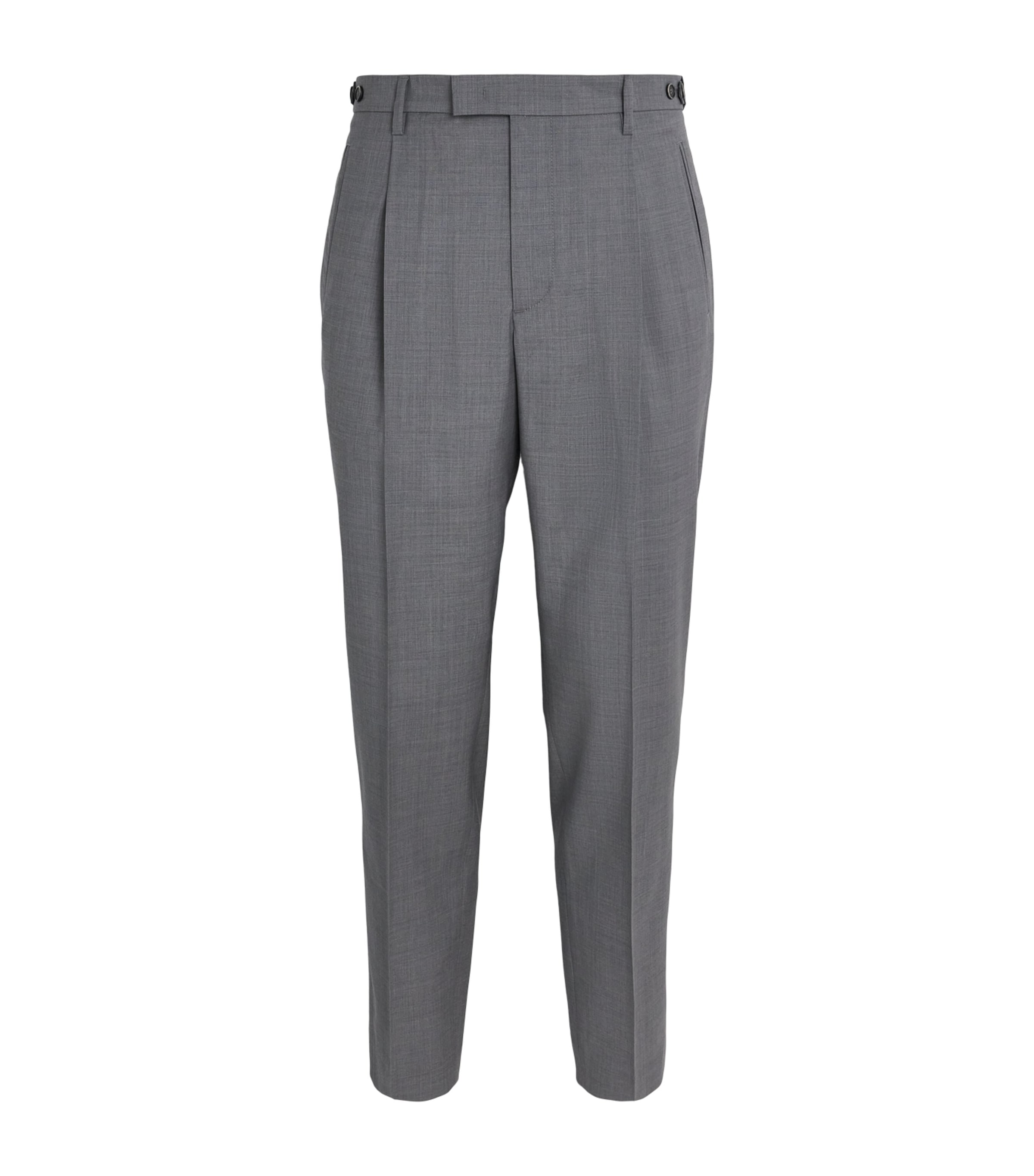 Barena Mens Cotton-Blend Slim Tailored Trousers Grigio