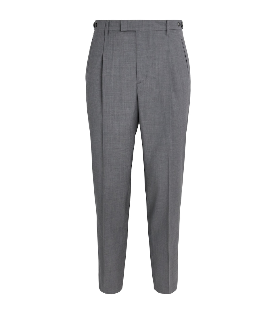 Barena Mens Cotton-Blend Slim Tailored Trousers Grigio