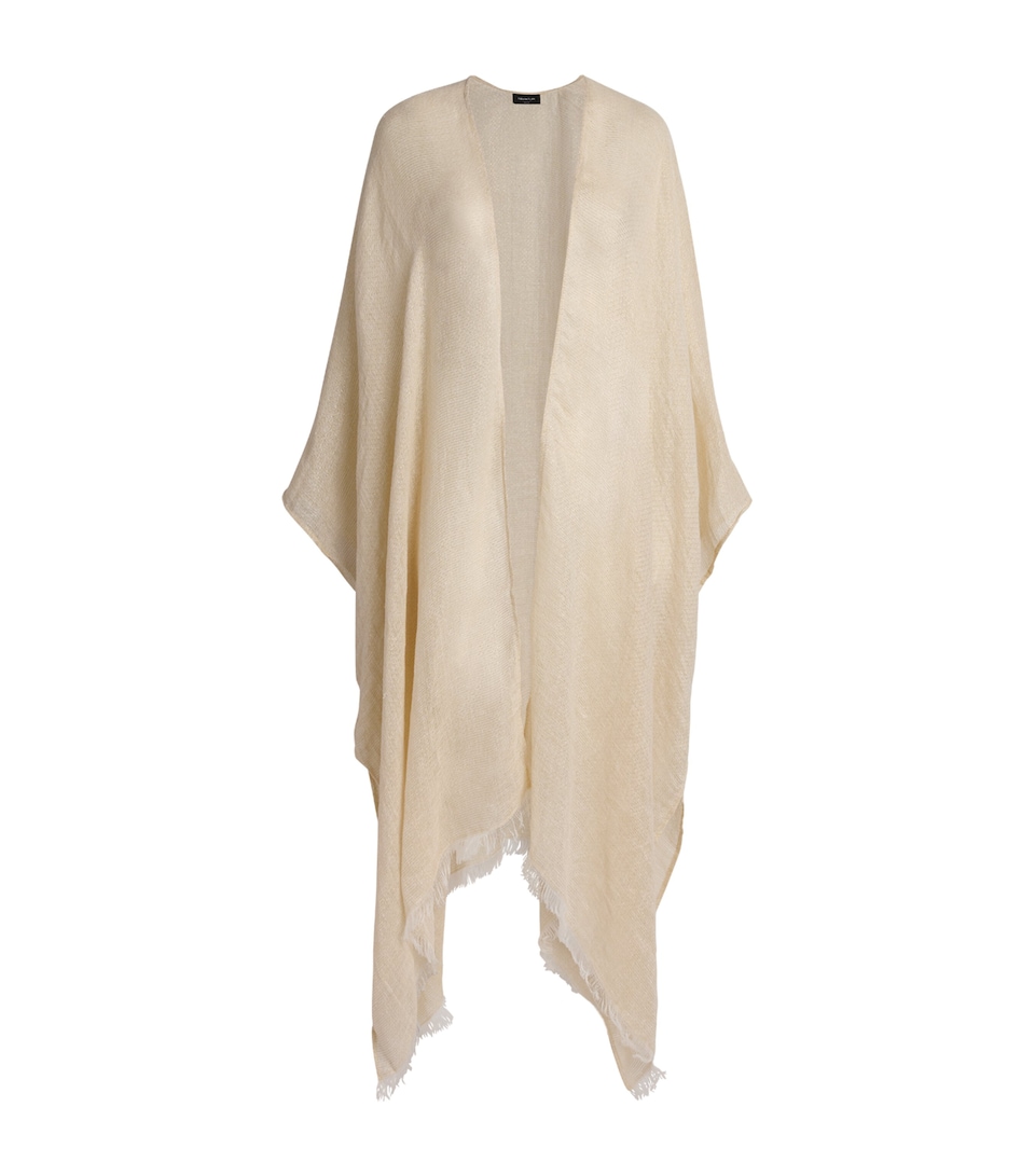 Linen-Blend Shawl Cloak