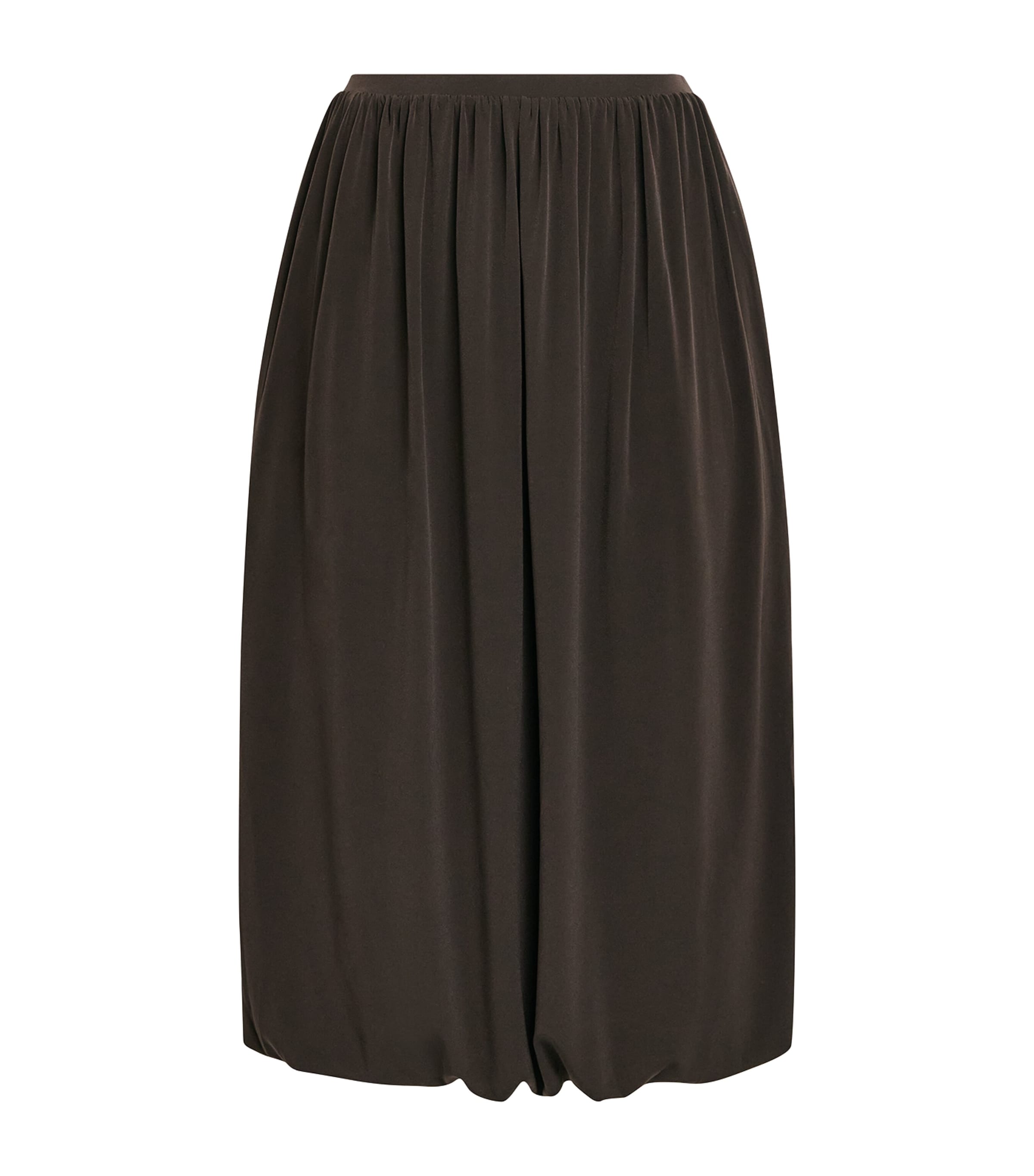 Vince Womens Bubble Midi Skirt Smoked Truffle