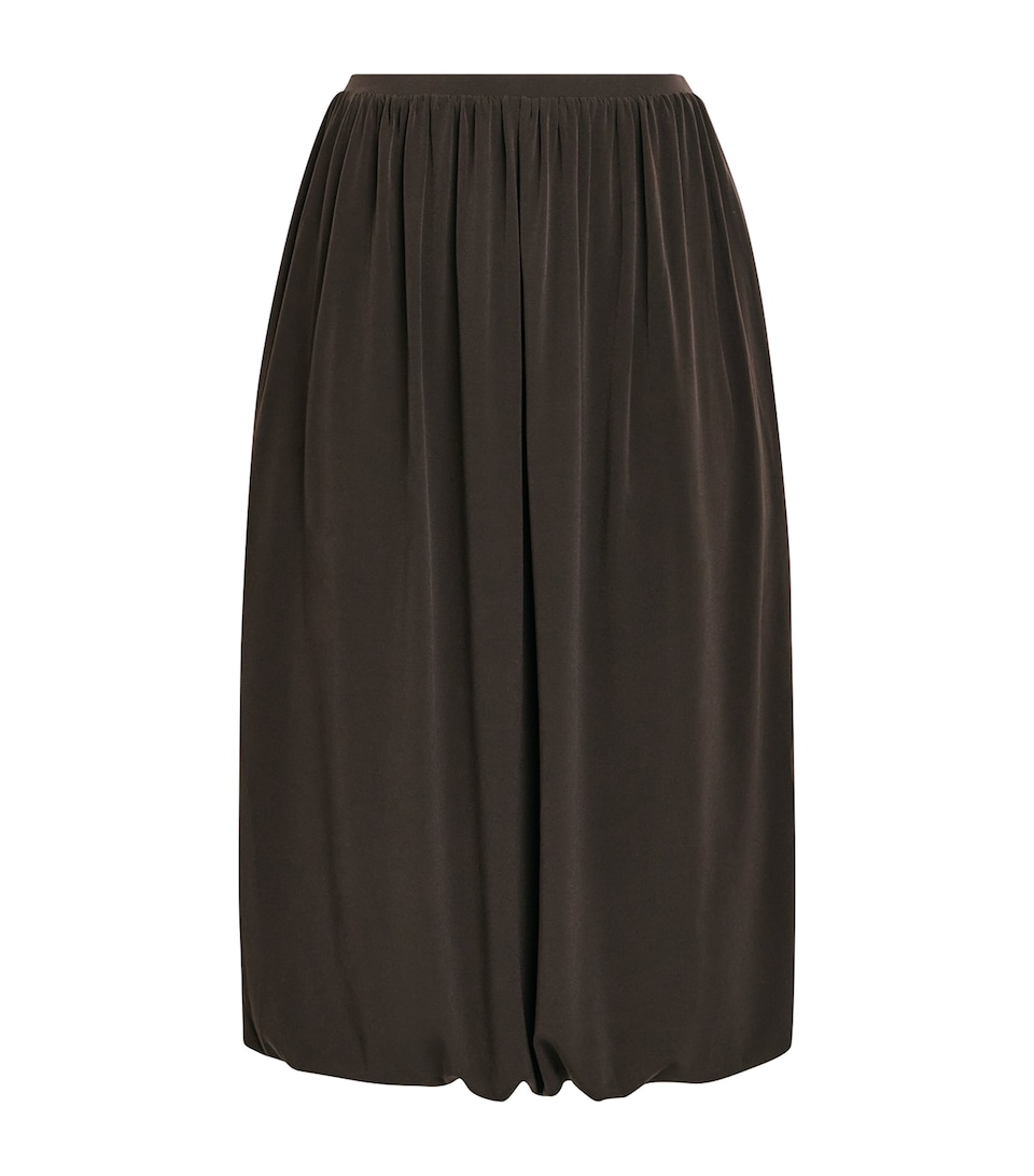 Vince Womens Bubble Midi Skirt Smoked Truffle