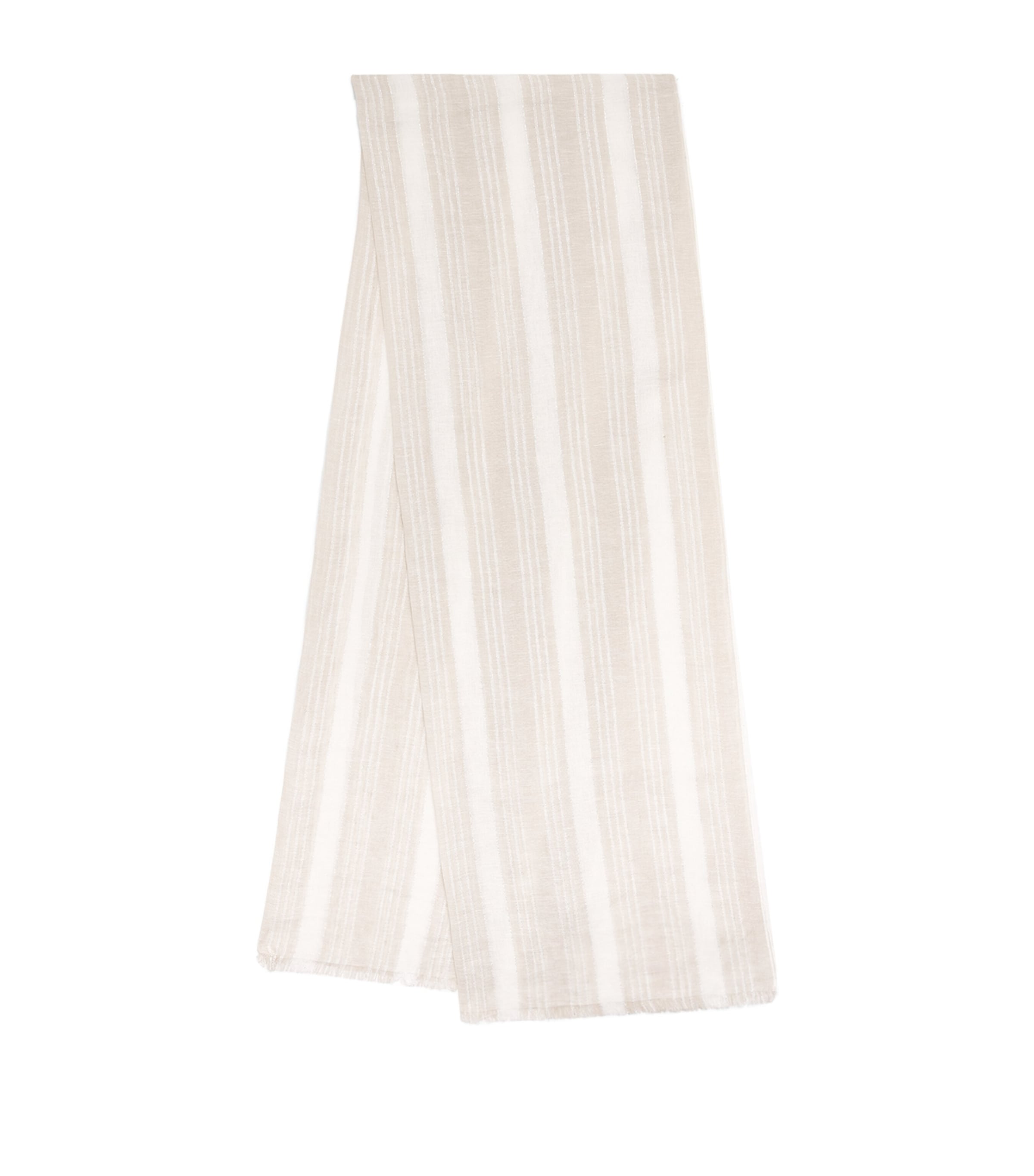 Linen-Blend Stripe Scarf