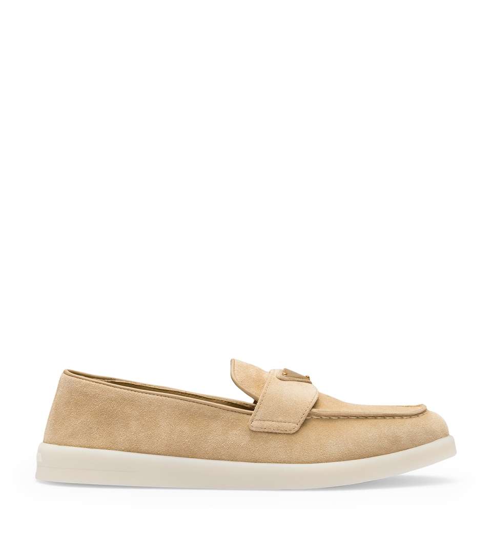 Suede Triangle Loafers