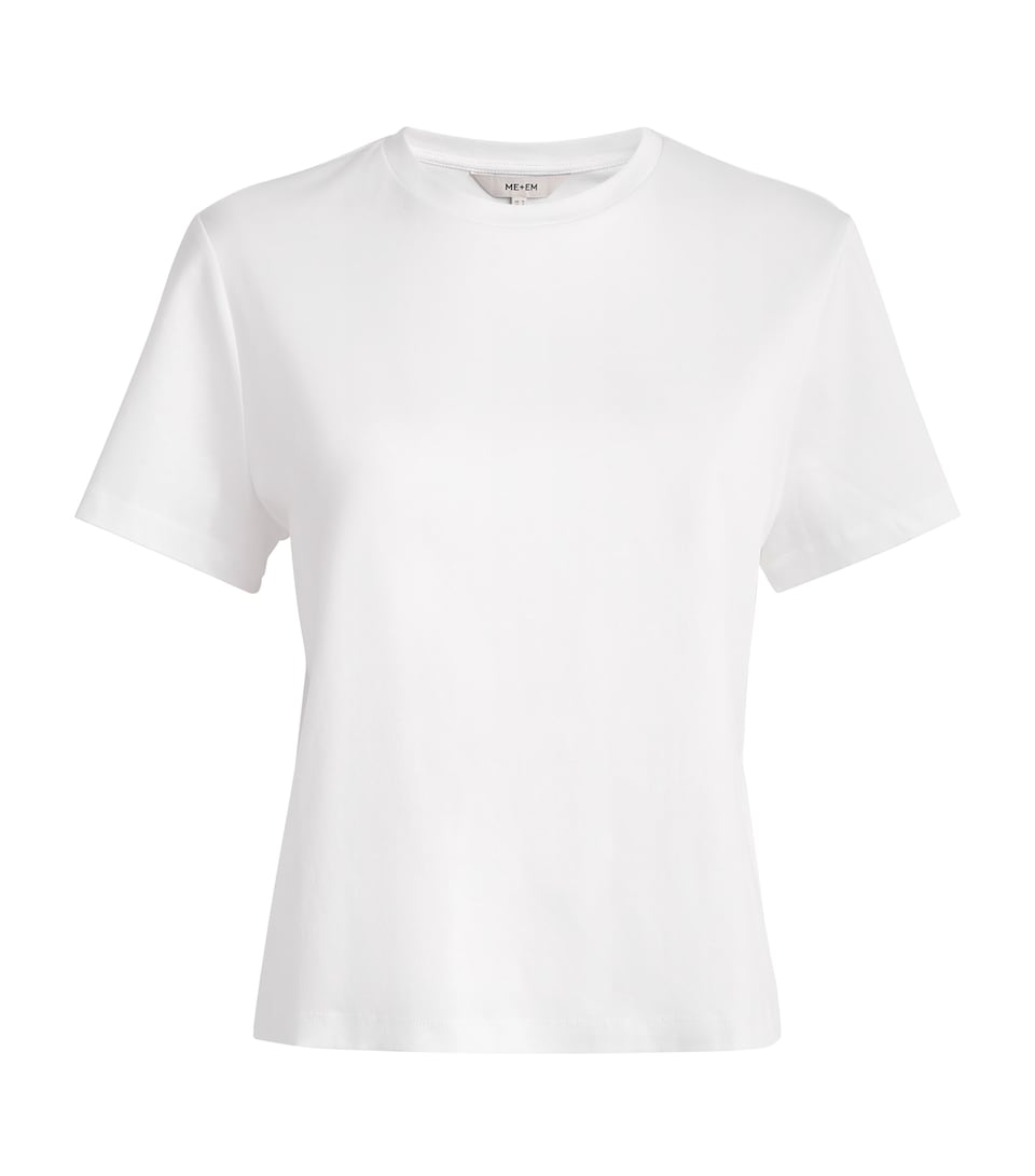 ME+EM Womens Organic Cotton Relaxed T-Shirt Bright White