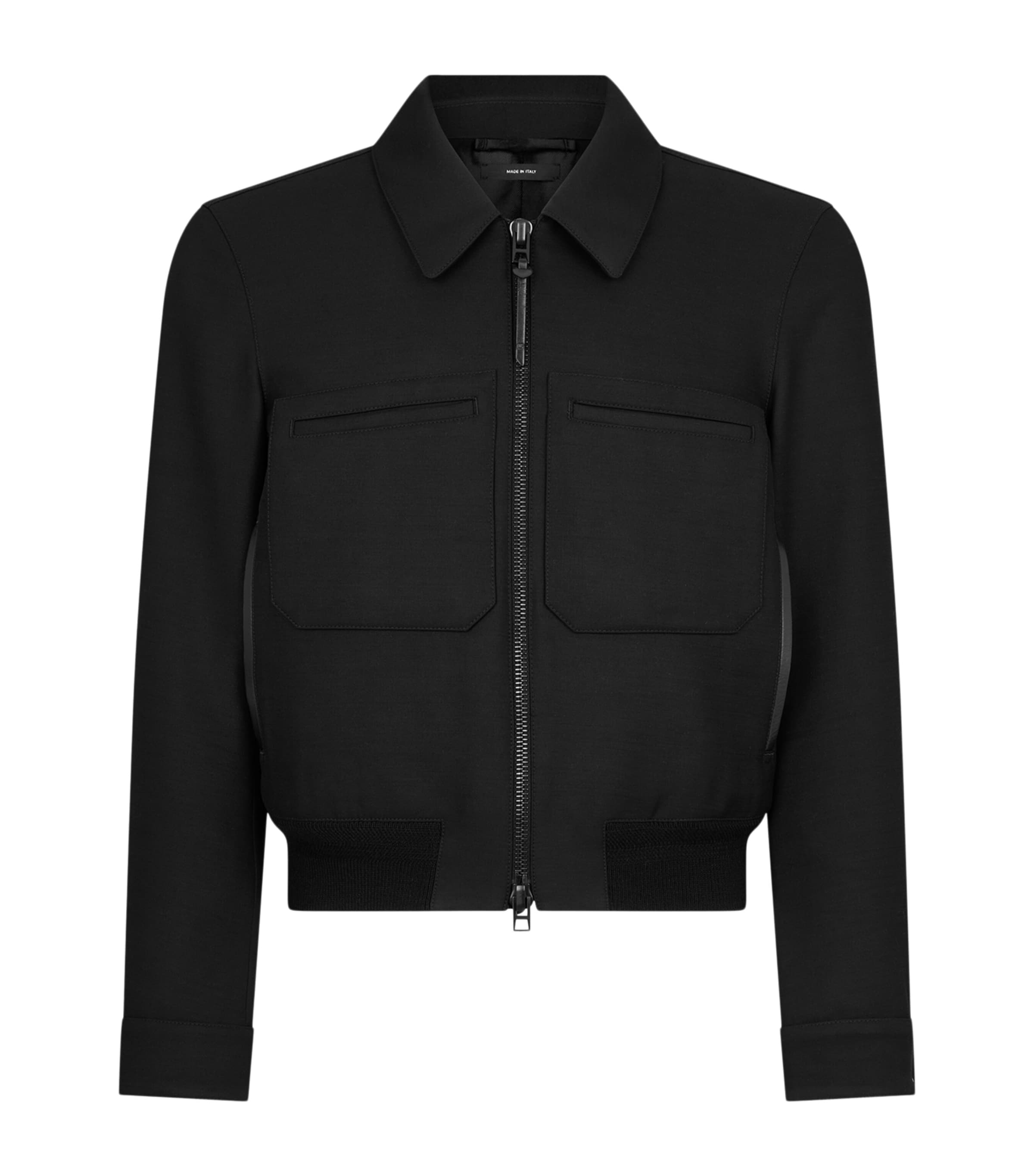 Wool-Silk Bomber Jacket