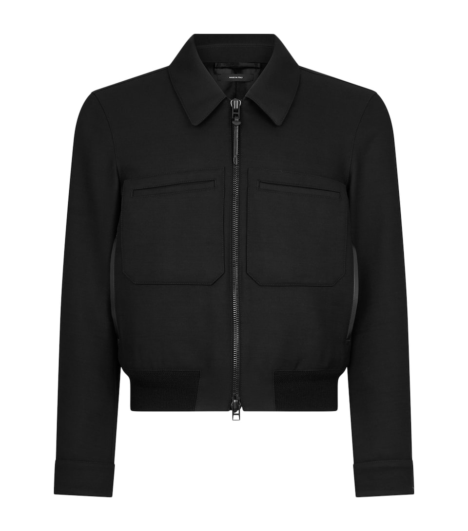 Wool-Silk Bomber Jacket