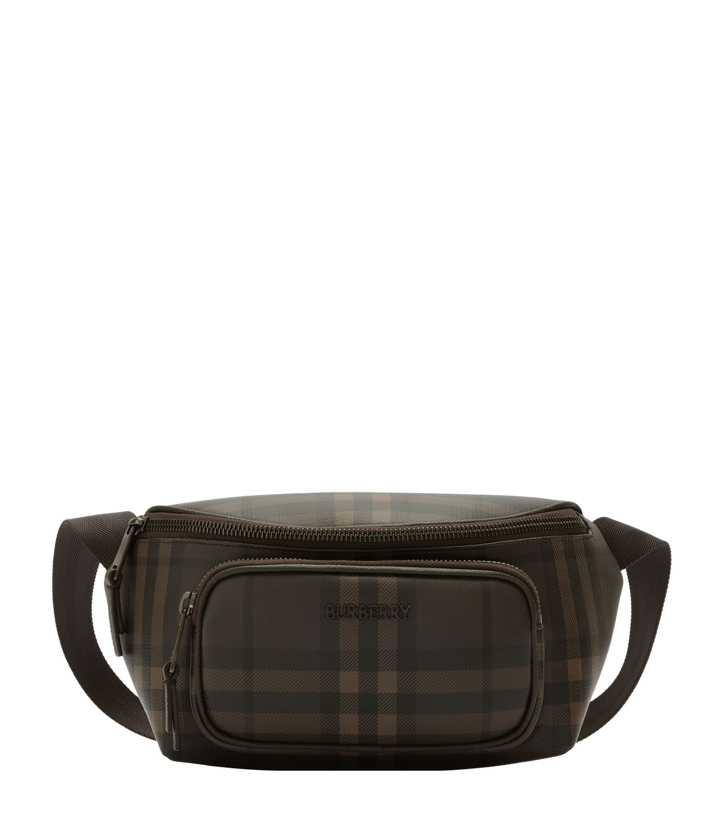 Burberry City Check Belt Bag Dark Brown