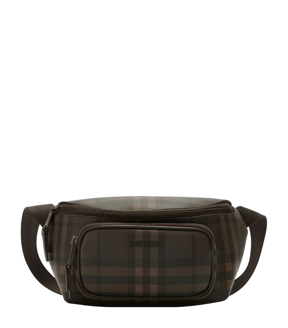 Burberry City Check Belt Bag Dark Brown