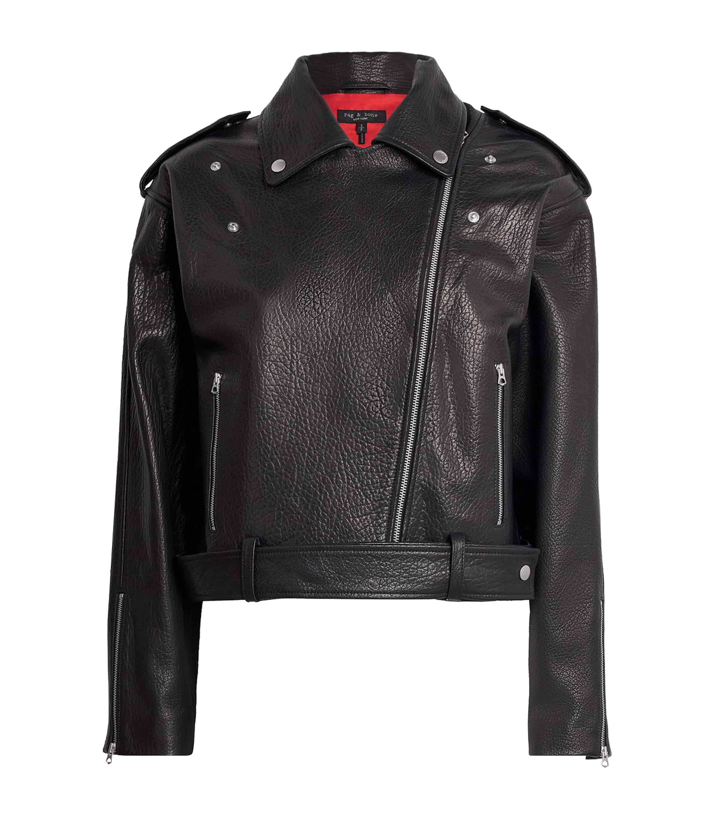 Rag & Bone Womens Penelope Leather Jacket Black
