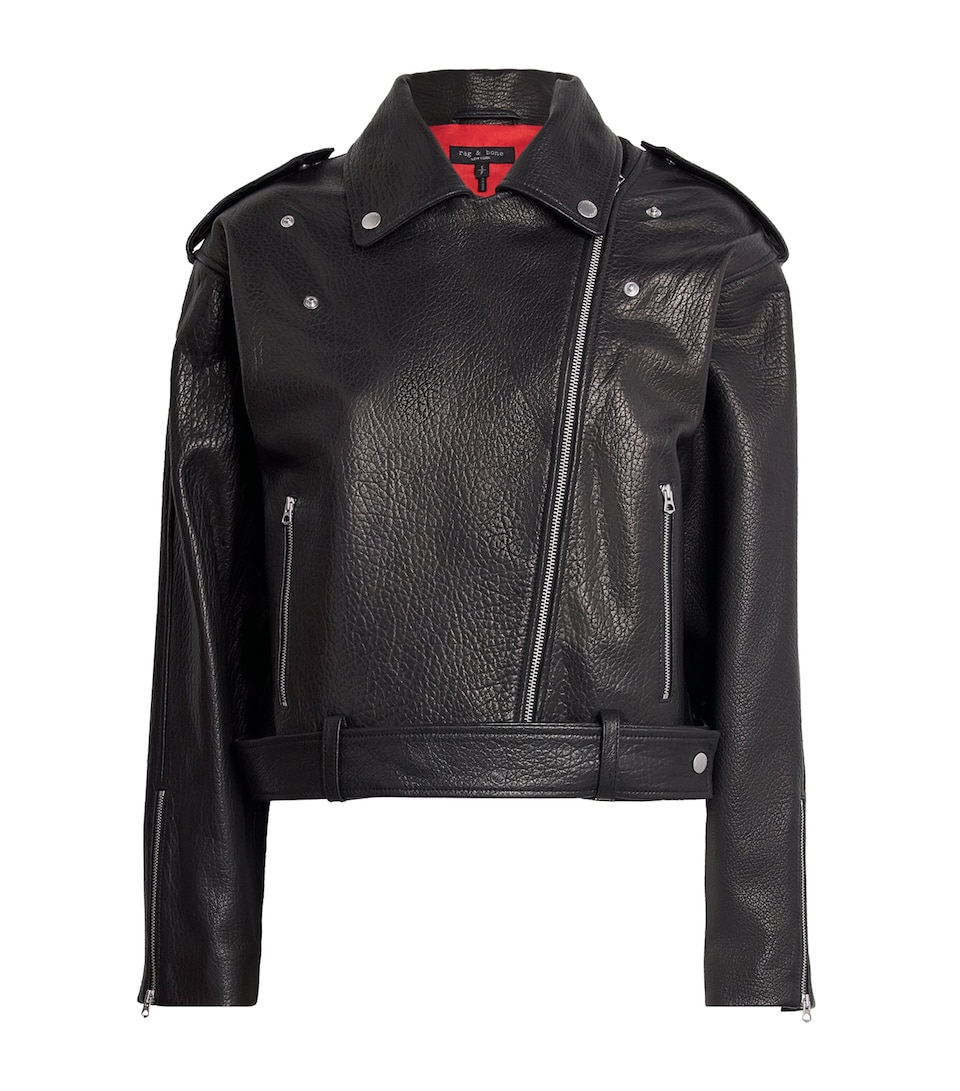 Rag & Bone Womens Penelope Leather Jacket Black