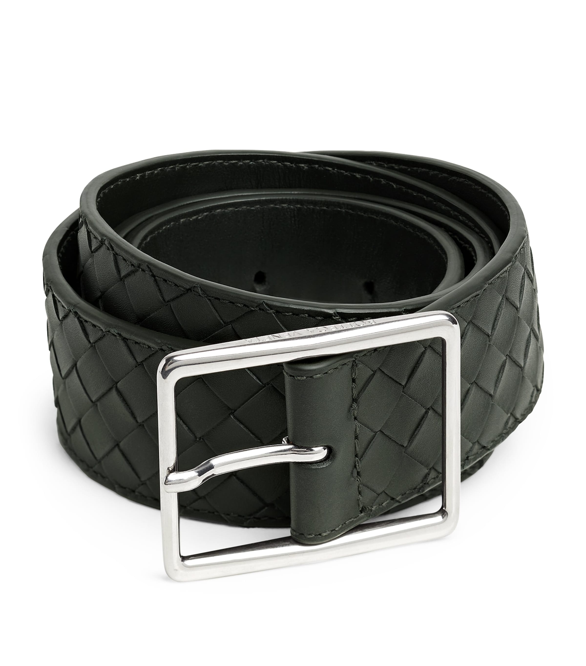 Bottega Veneta Leather Intrecciato Piccolo Belt