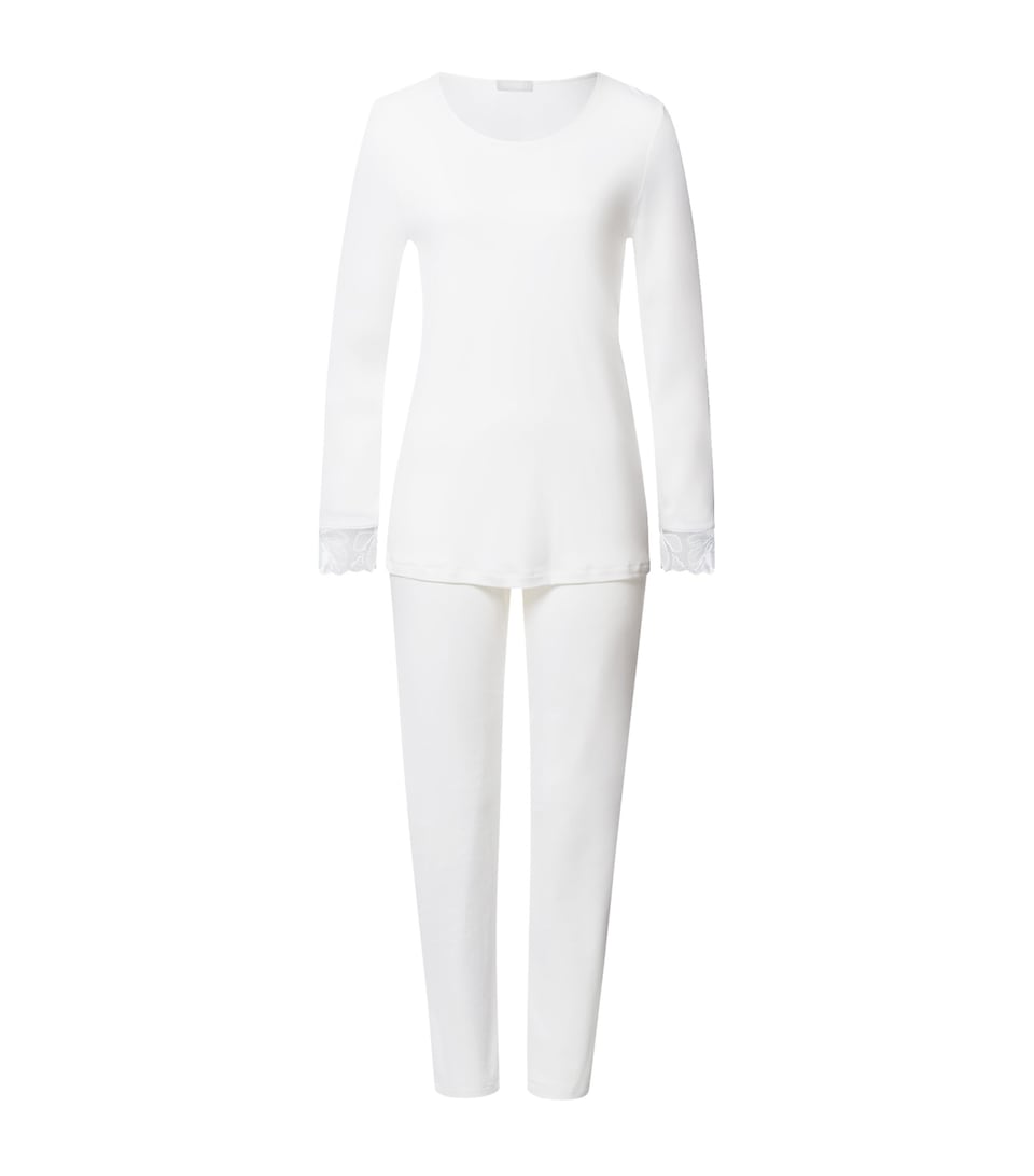 Cotton Lace-Trim Pyjama Set