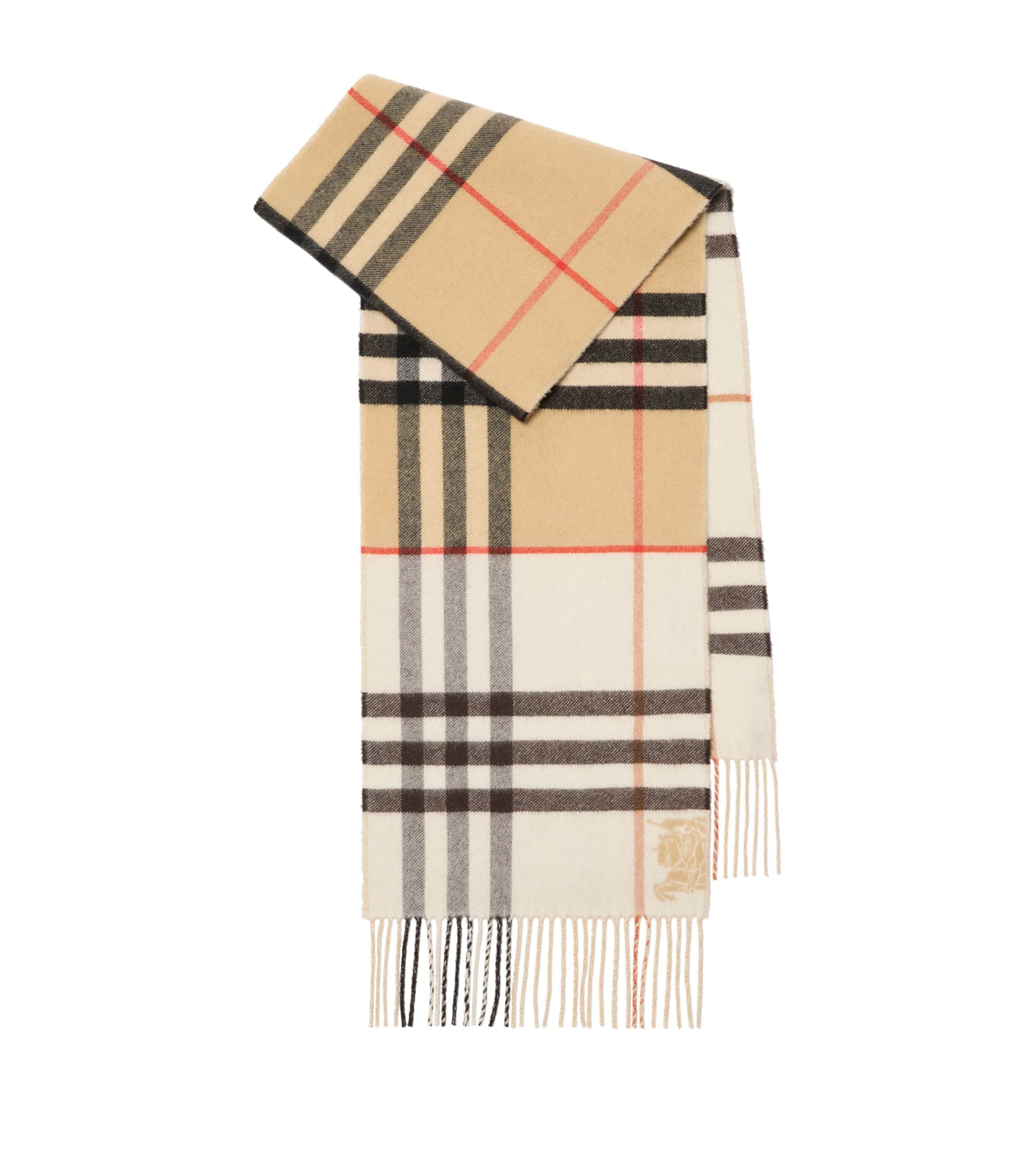 Cashmere Contrast Check Scarf