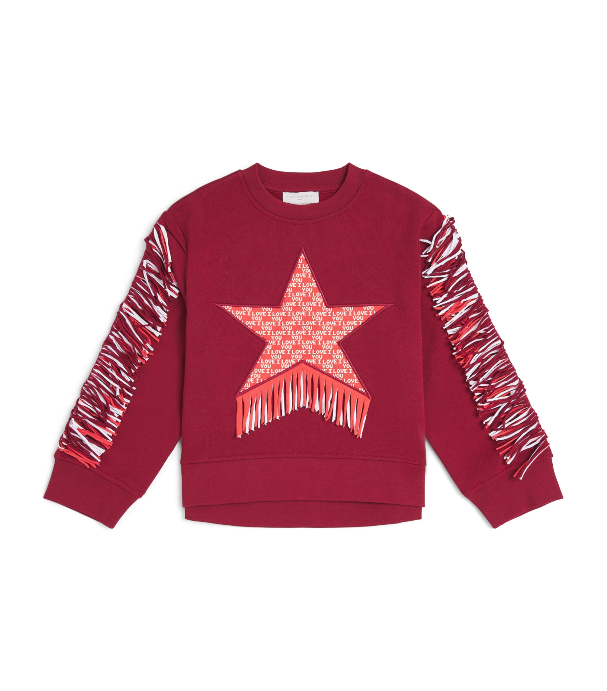 Stella McCartney Kids Organic Cotton Star Sweatshirt (3-14 Years) Maroon