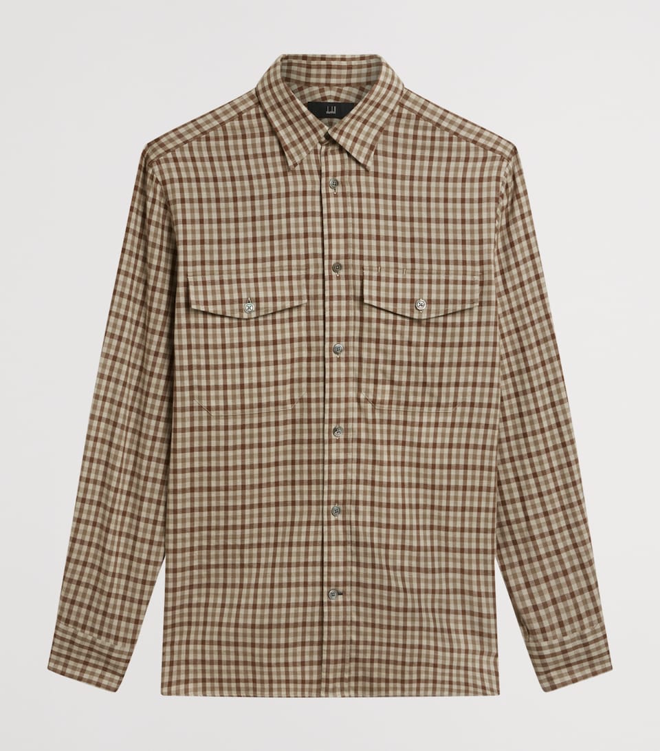 Cotton-Cashmere Check Overshirt