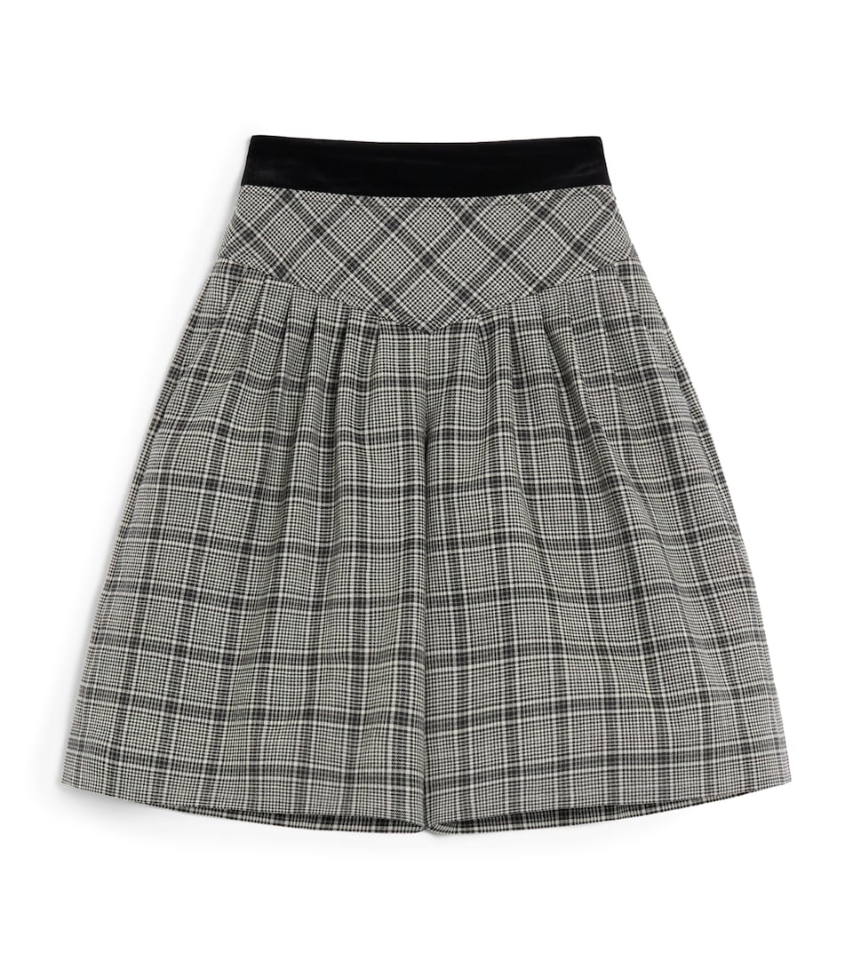 Virgin Wool Check Shorts