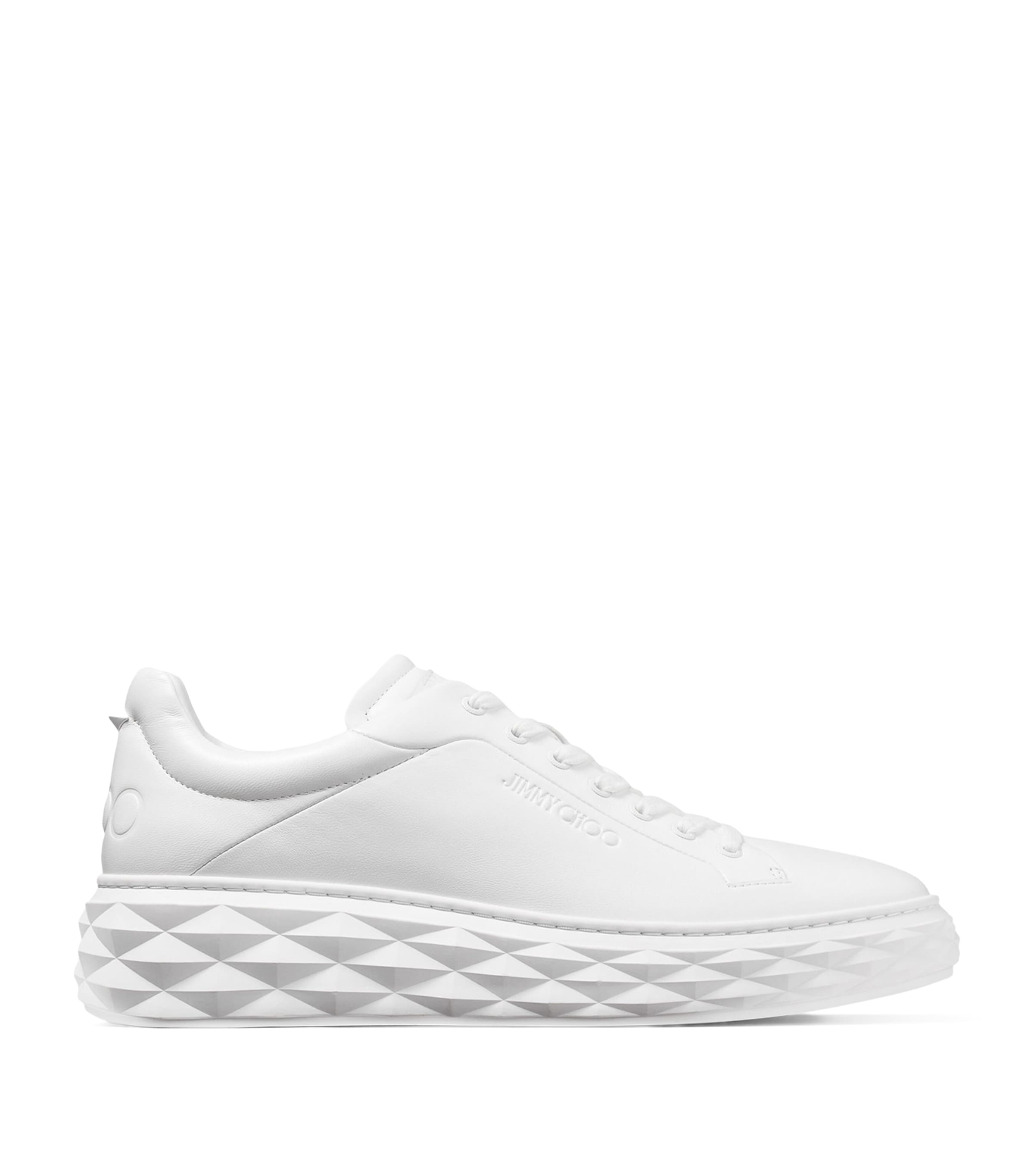 Jimmy Choo Diamond Maxi Low-Top Sneakers V White/white