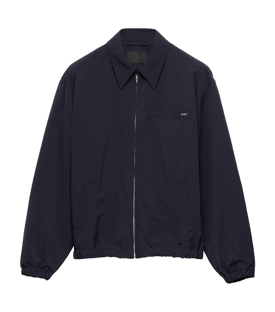 Prada Mens Technical Shirt Jacket Blue