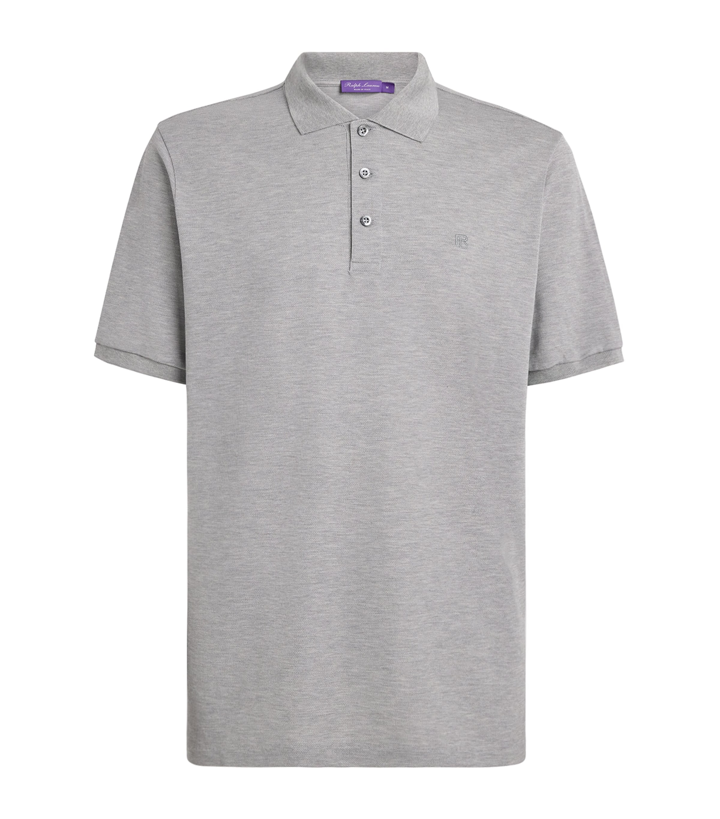 Ralph Lauren Purple Label Mens Cotton Polo Shirt Grey