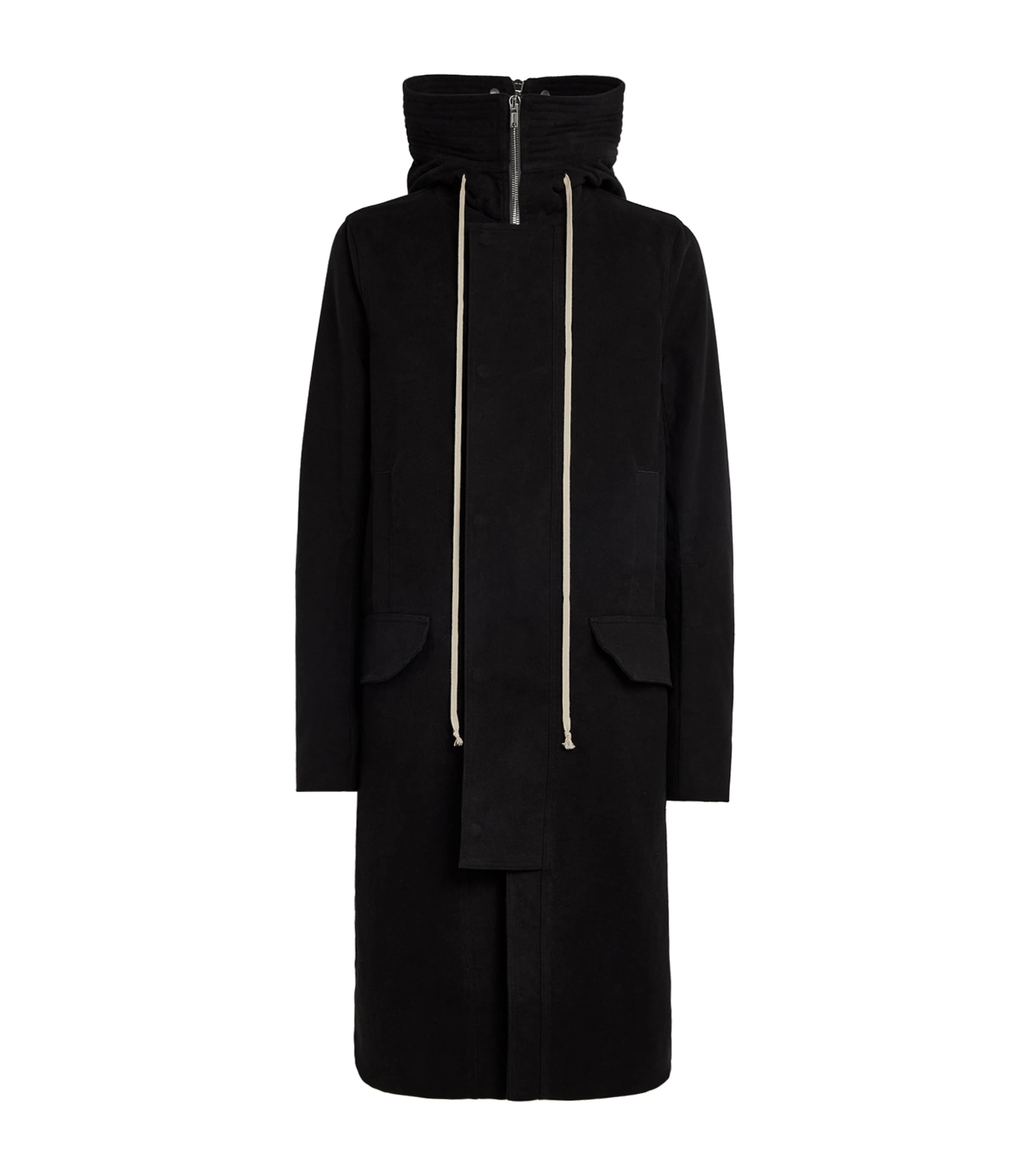 Rick Owens Mens Longline Padded Megaparka Coat Black
