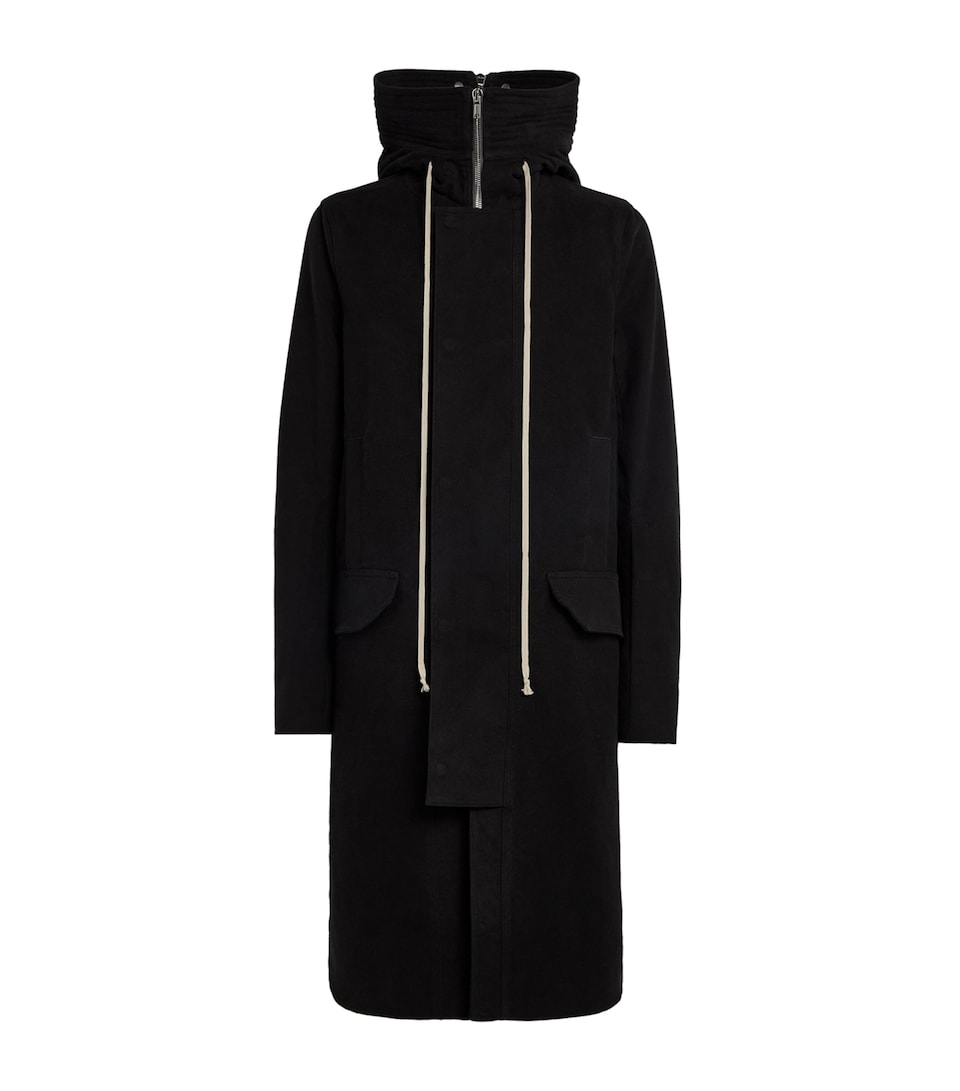 Rick Owens Mens Longline Padded Megaparka Coat Black