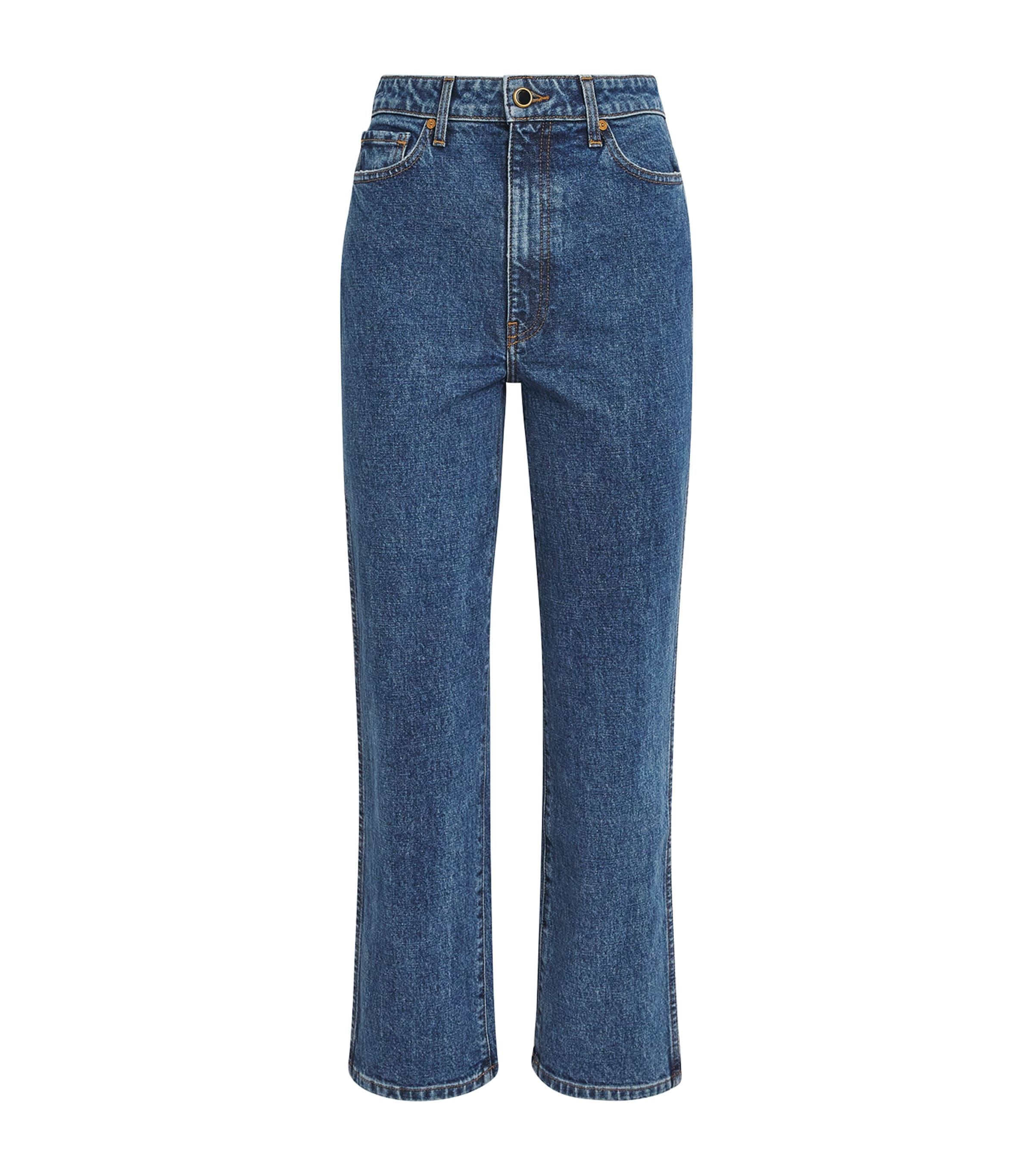 Khaite Womens Abigail Cropped High-Rise Jeans Boone