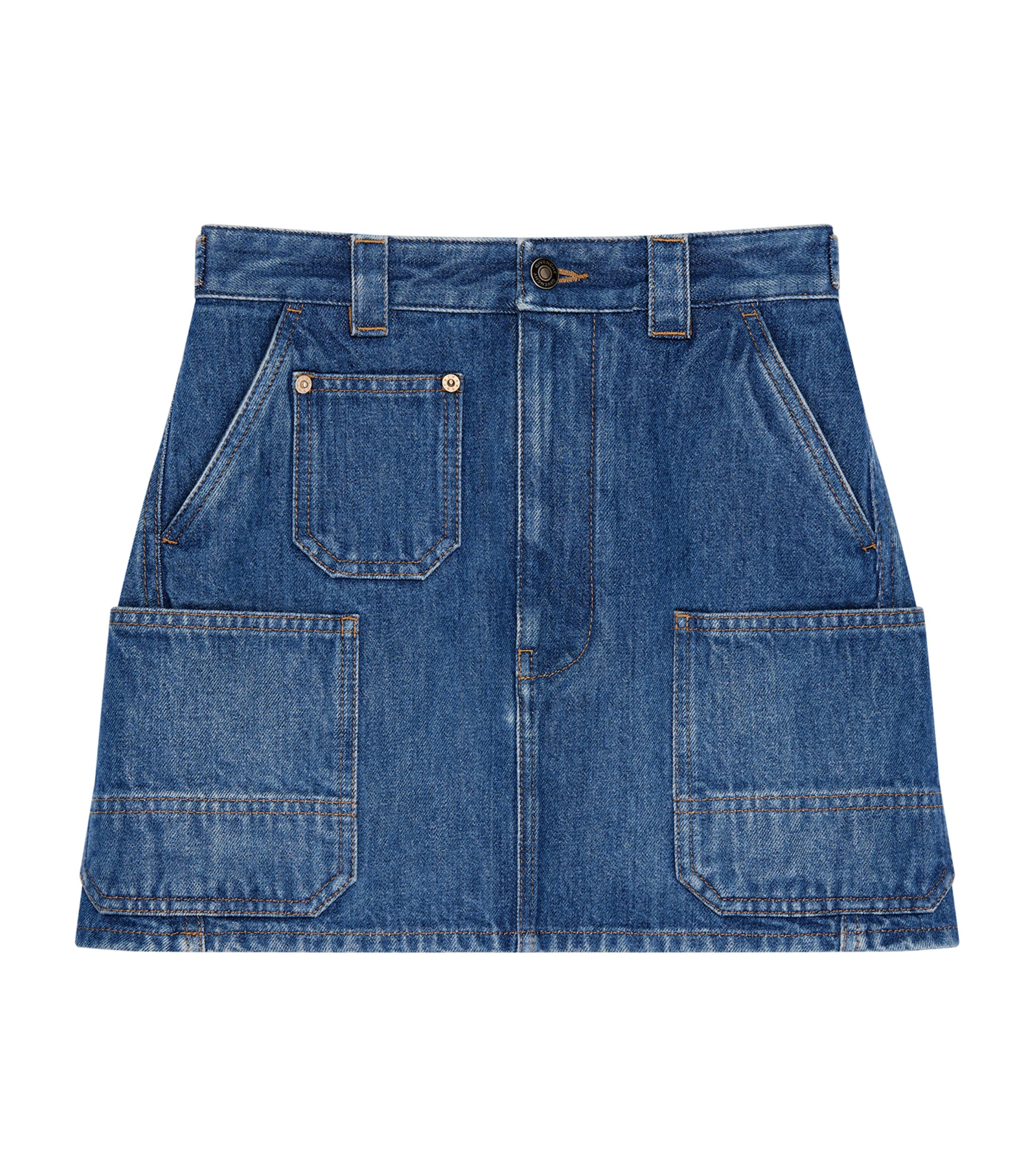 Mini Denim Cargo Skirt