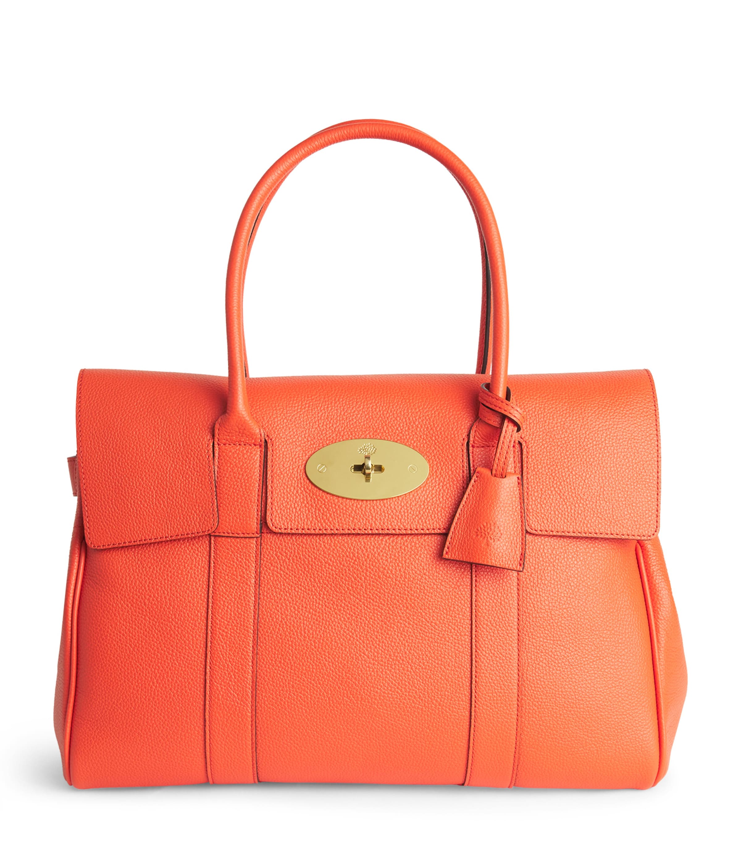 Mulberry Leather Bayswater Shoulder Bag Coral Orange