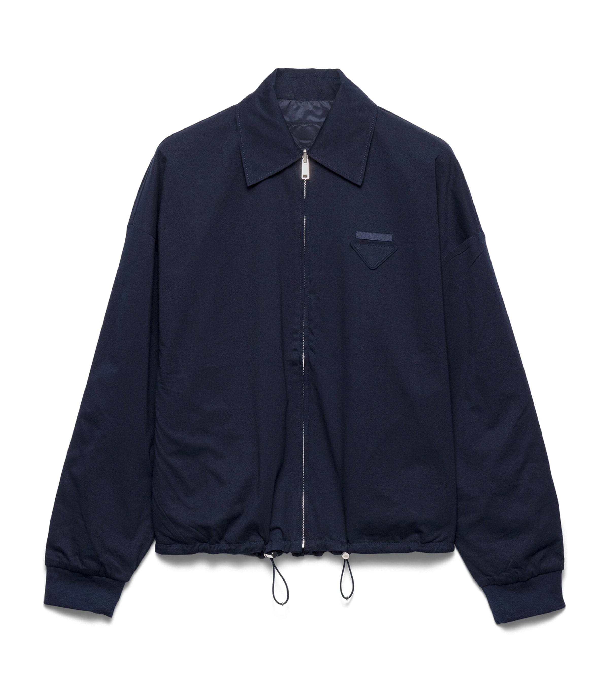 Prada Womens Cotton Reversible Blouson Jacket Blue