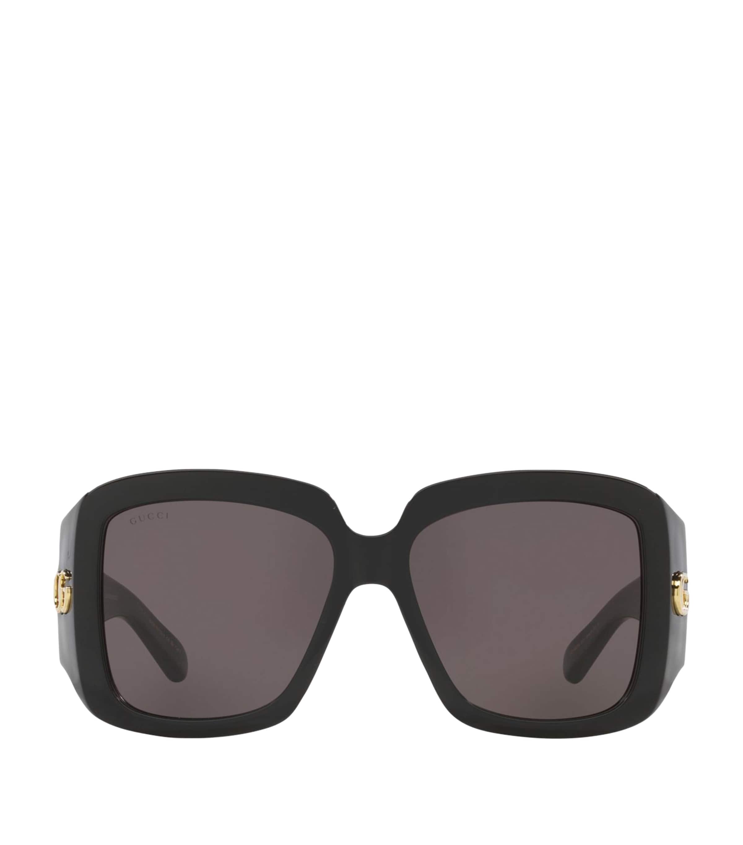 サングラス GUCCI RECTANGULAR SUNGLASSES WITH CHAIN Gucci Rectangle Sunglasses with Chain | Harrods US