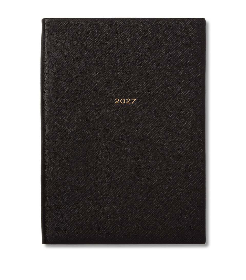 Smythson Leather Soho Weekly Diary 2027 Black