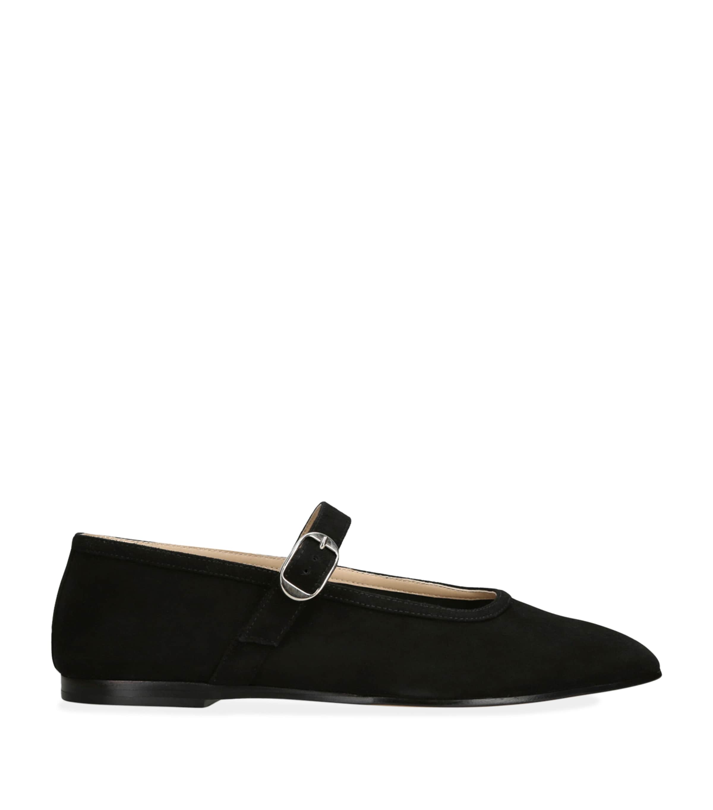 Suede Mary Jane Ballet Flats