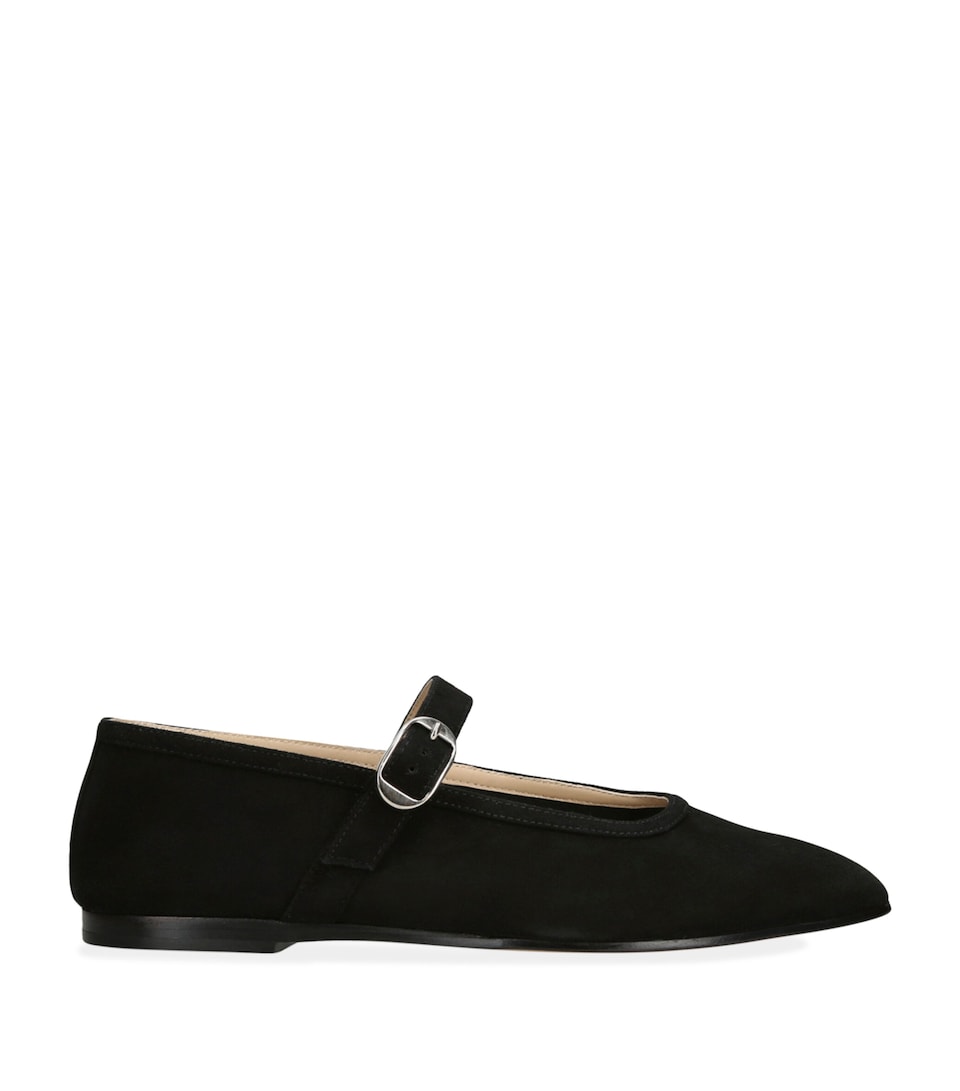 Suede Mary Jane Ballet Flats