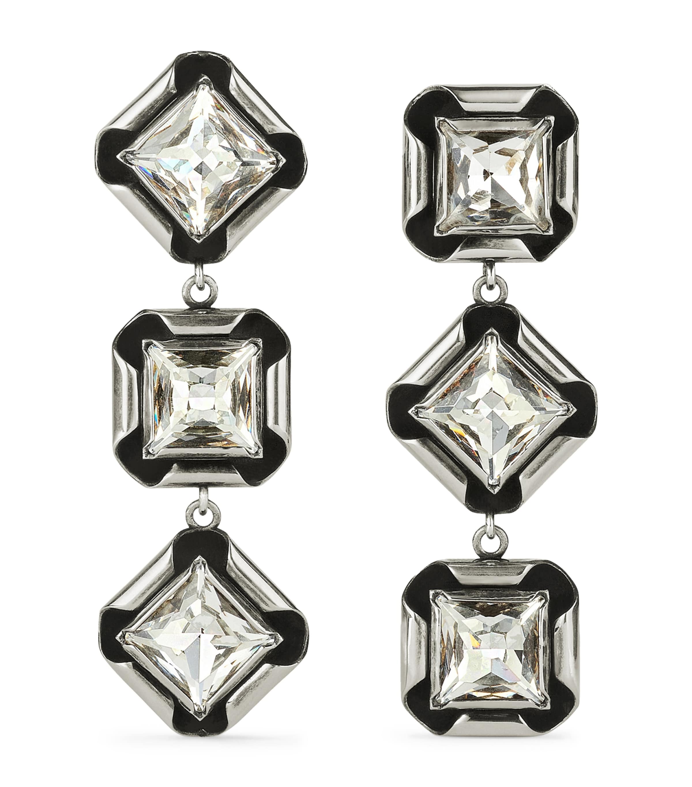 Givenchy Deconstructed Long Earrings Antic Silvery