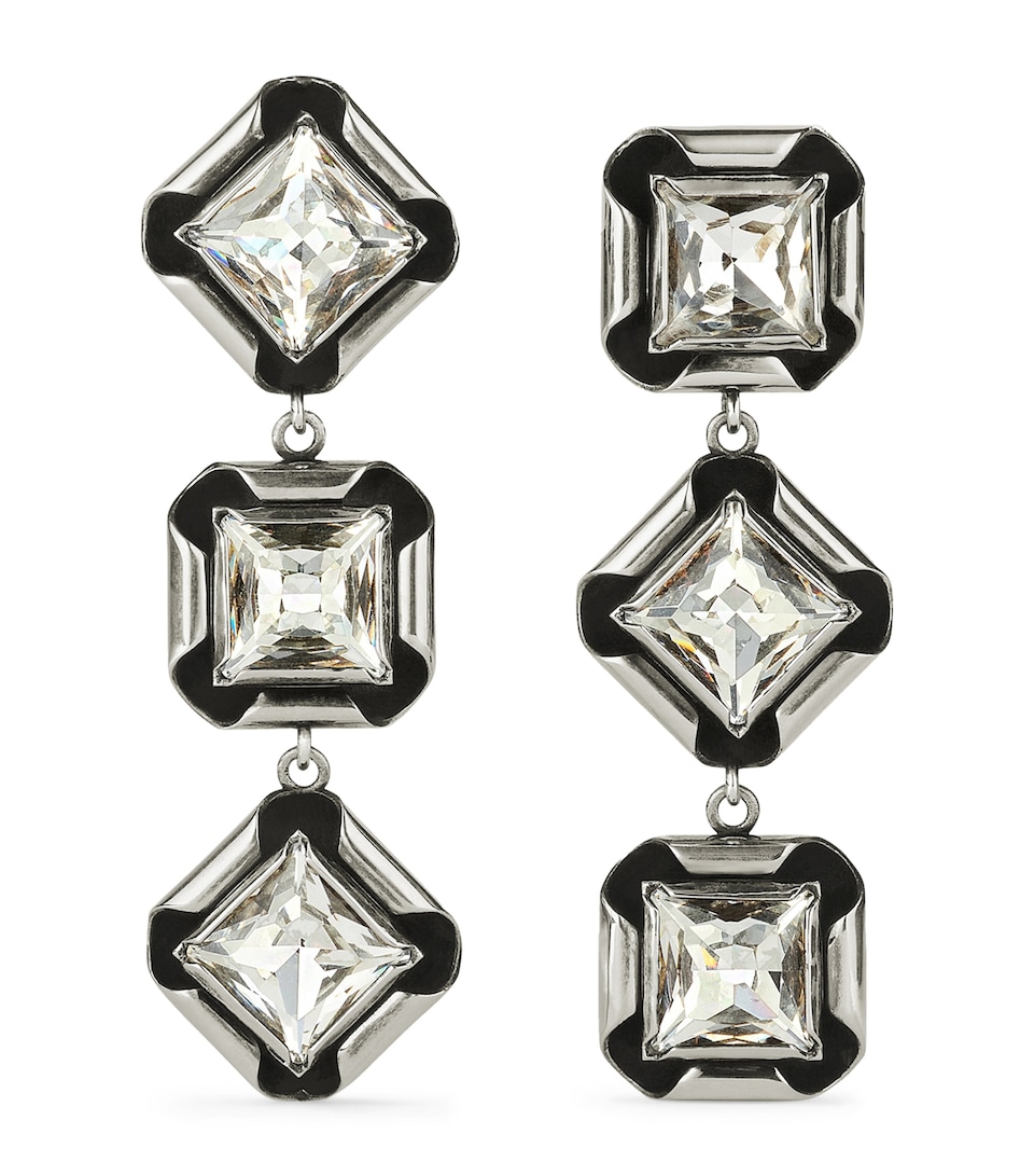 Givenchy Deconstructed Long Earrings Antic Silvery
