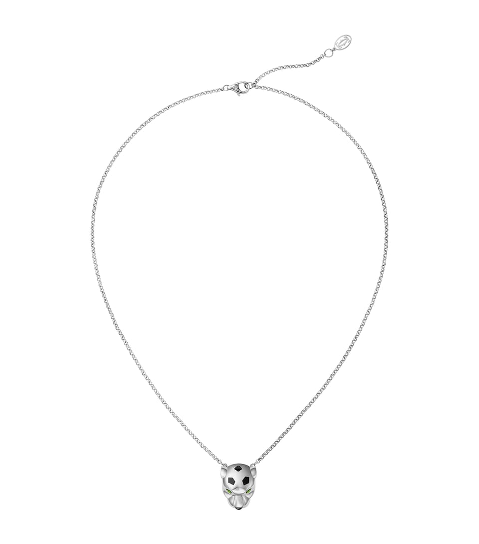 Cartier White Gold, Tsavorite and Onyx Panthère de Cartier Necklace White Gold