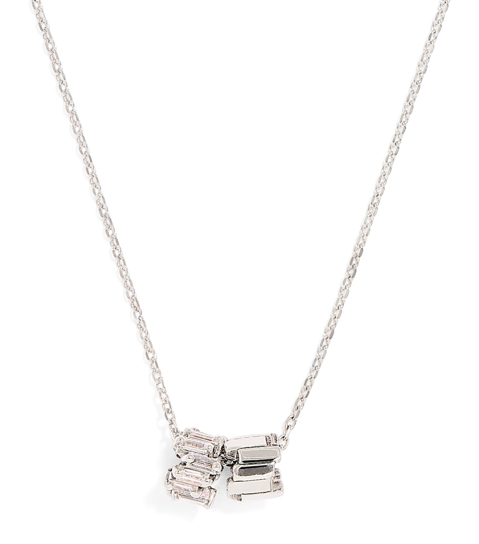 White Gold and Diamond Infinite Roundel Pendant Necklace