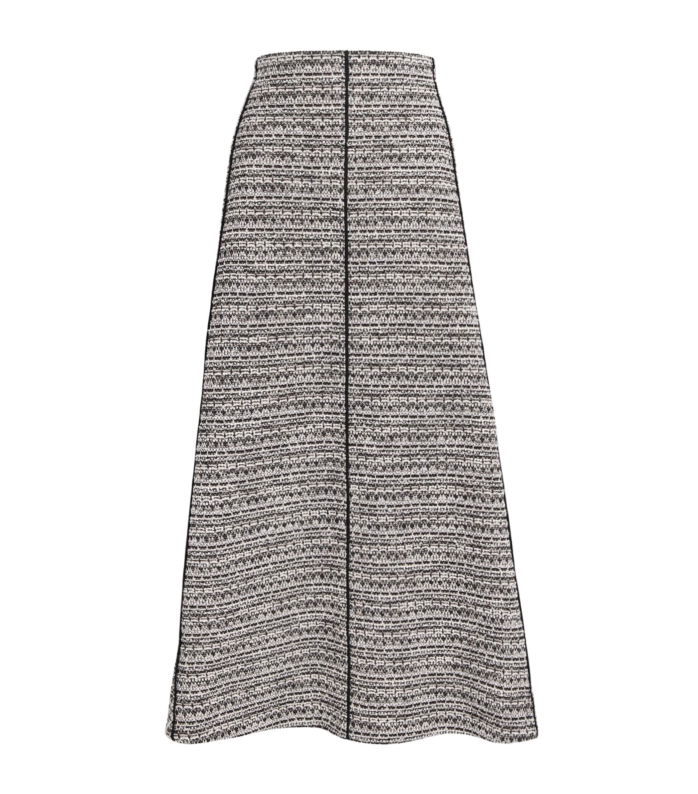 ME+EM Womens Tweed A-Line Midi Skirt Brown Multi