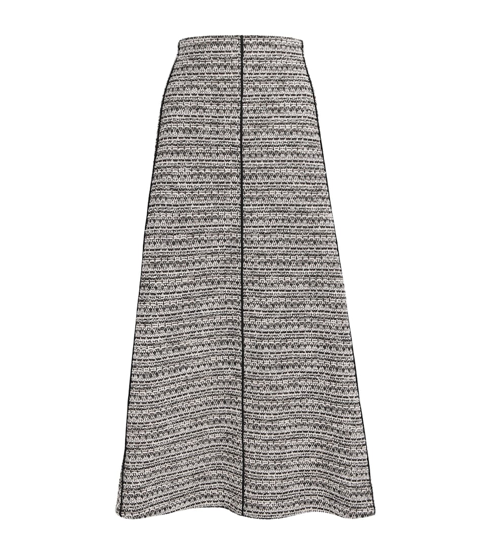 ME+EM Womens Tweed A-Line Midi Skirt Brown Multi
