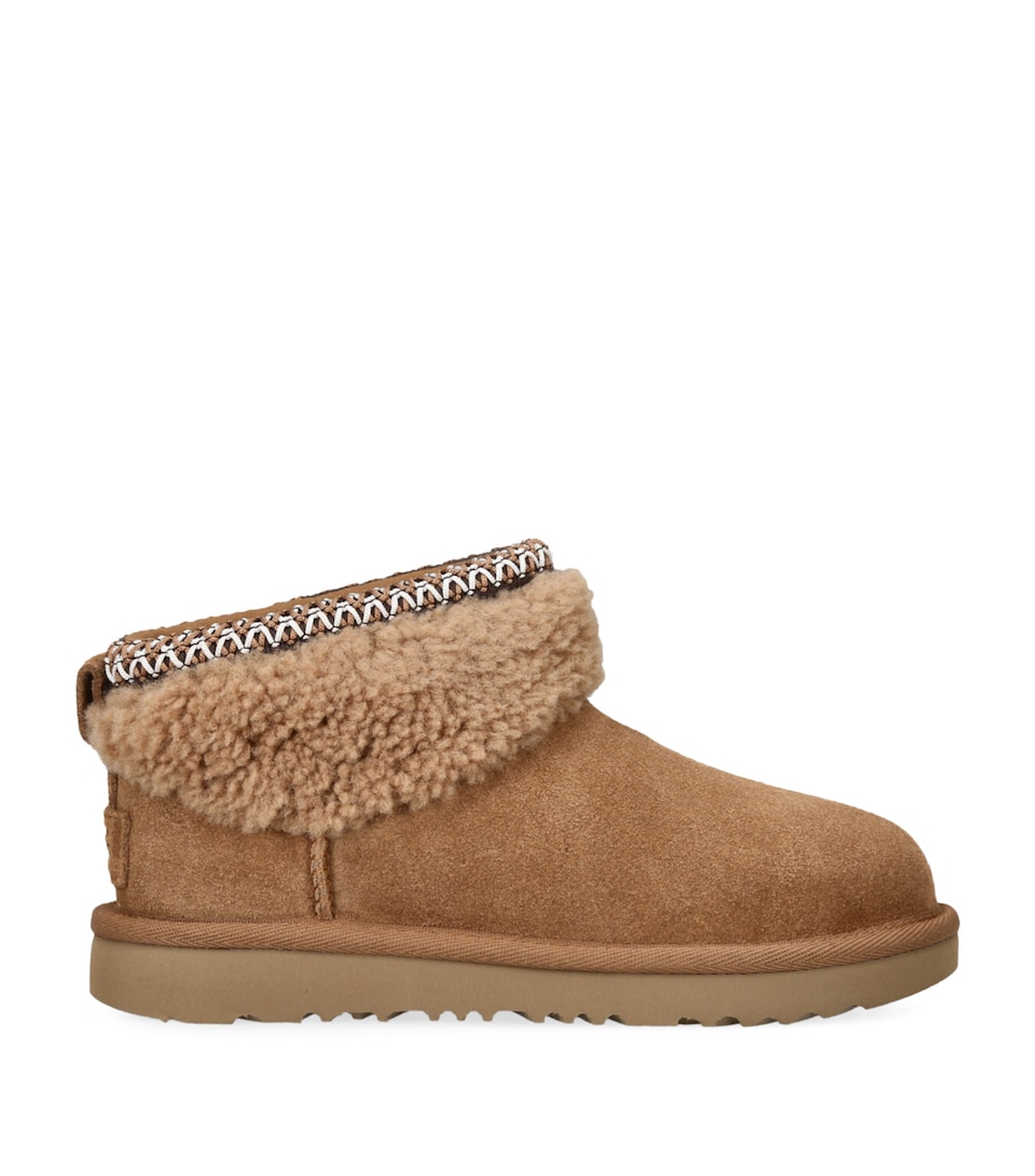 Suede Ultra Mini Maxi Curly Boots